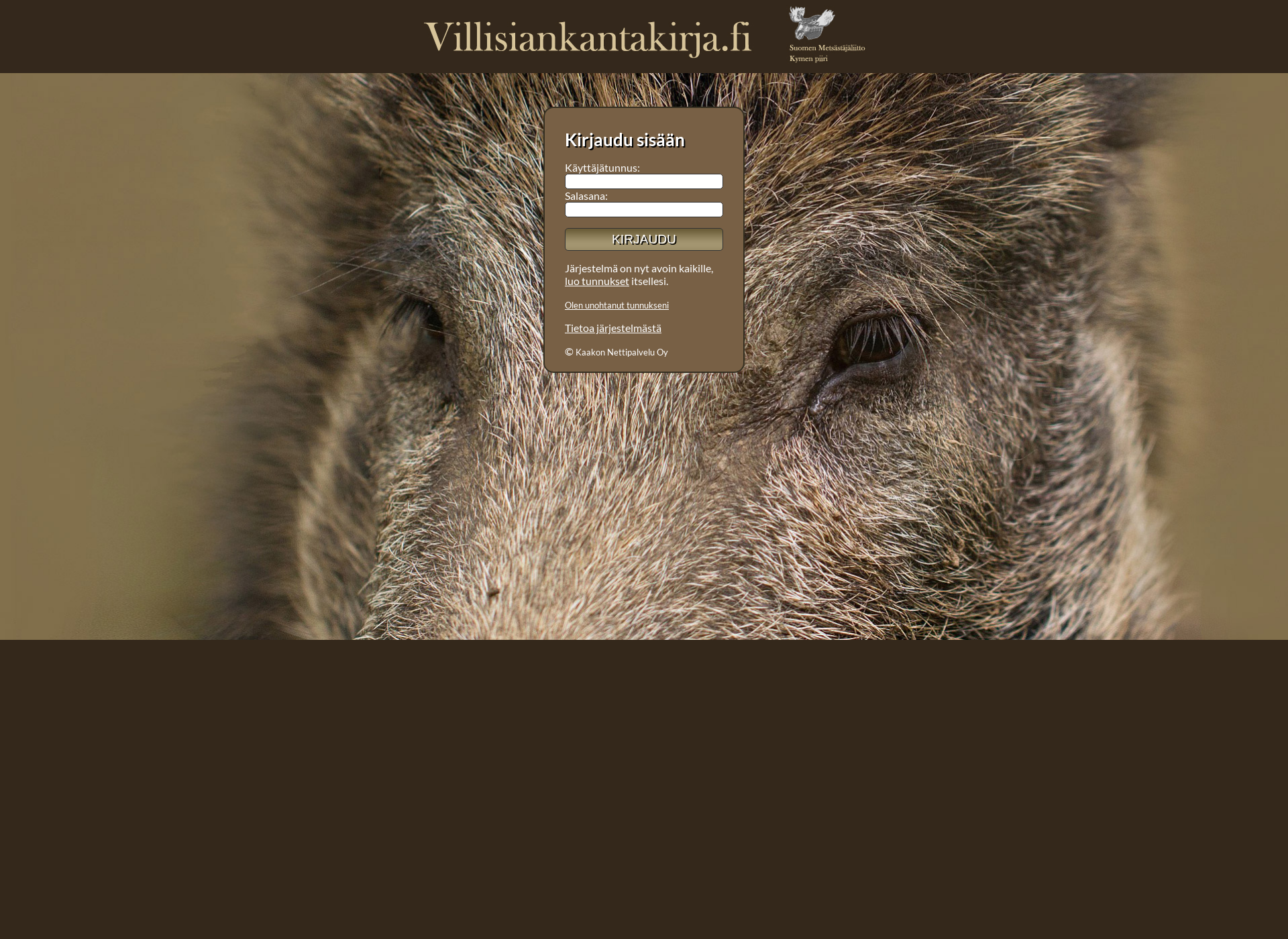 Screenshot for villisiankantakirja.fi