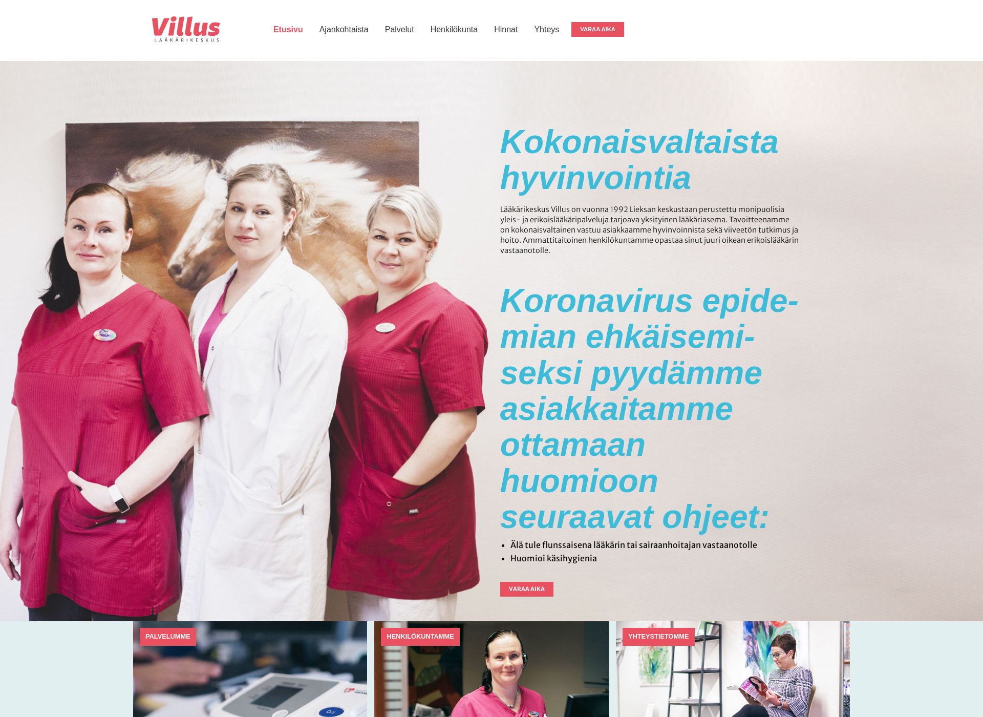 Screenshot for villus.fi