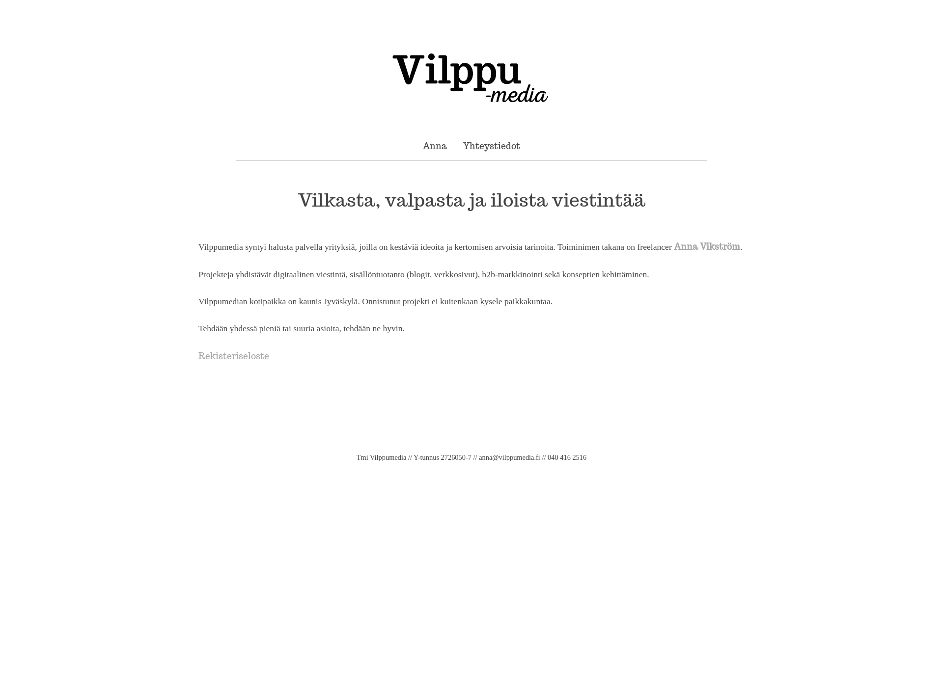 Screenshot for vilppumedia.fi