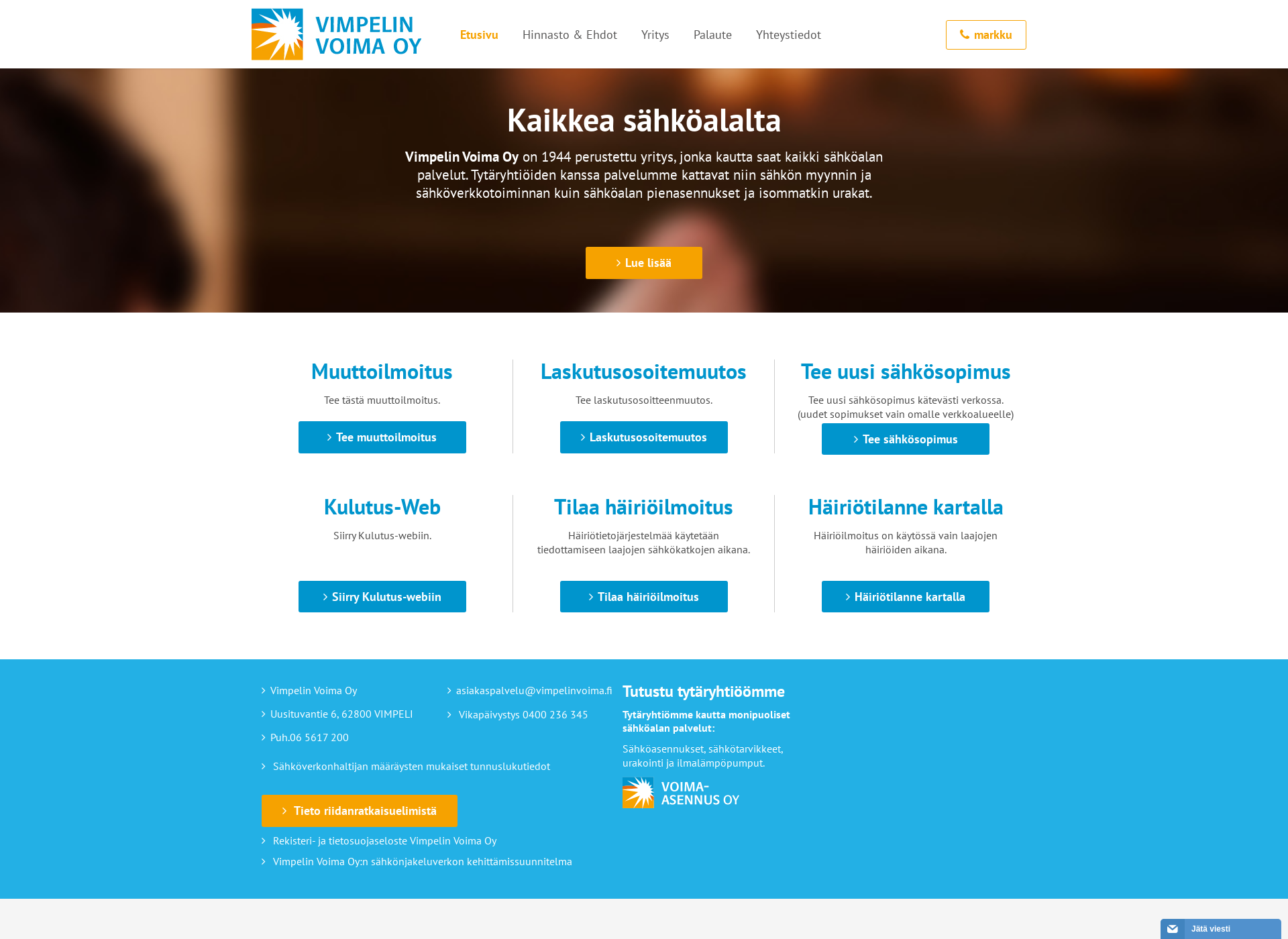 Screenshot for vimpelinvoima.fi
