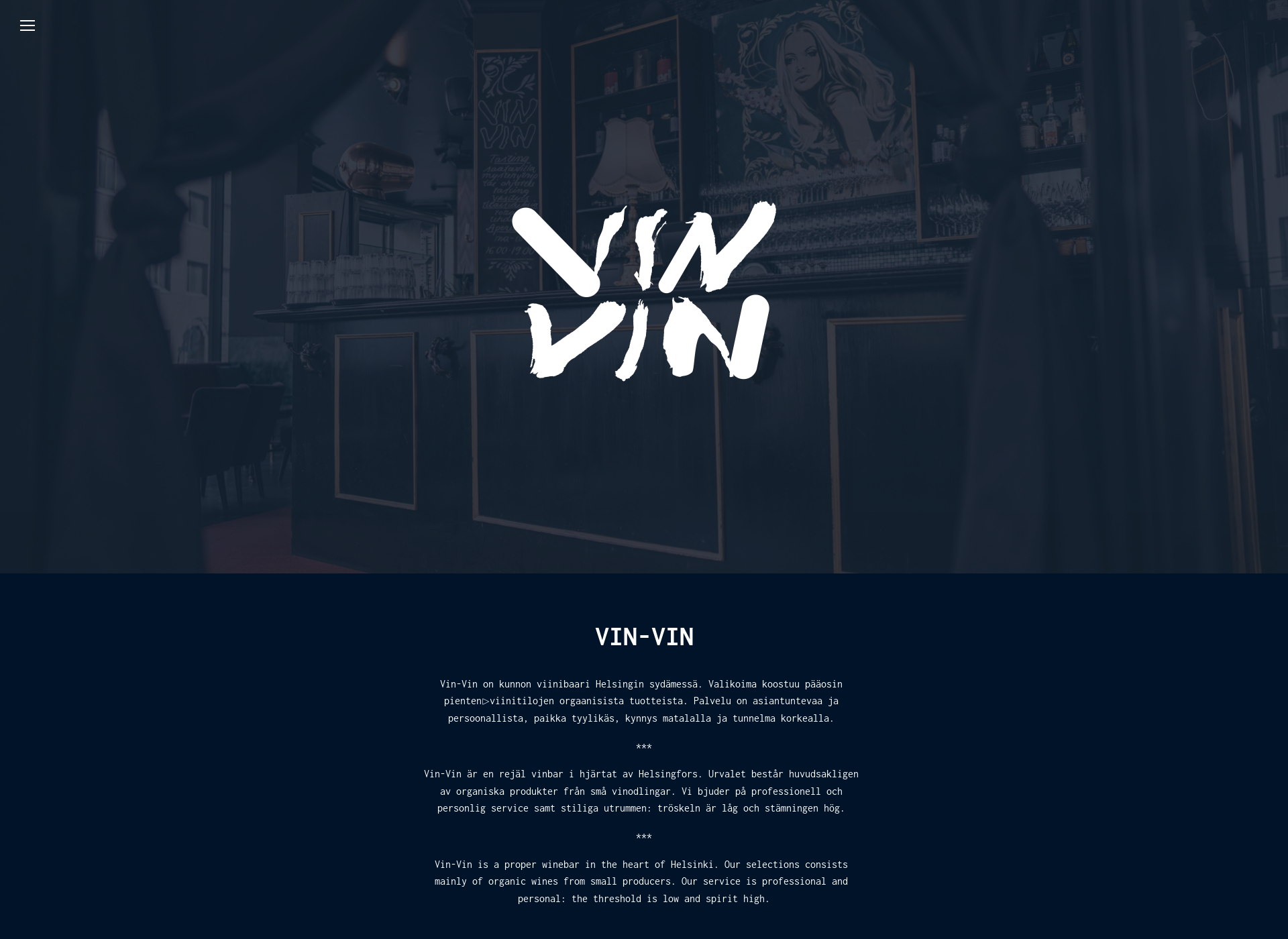Screenshot for vin-vin.fi