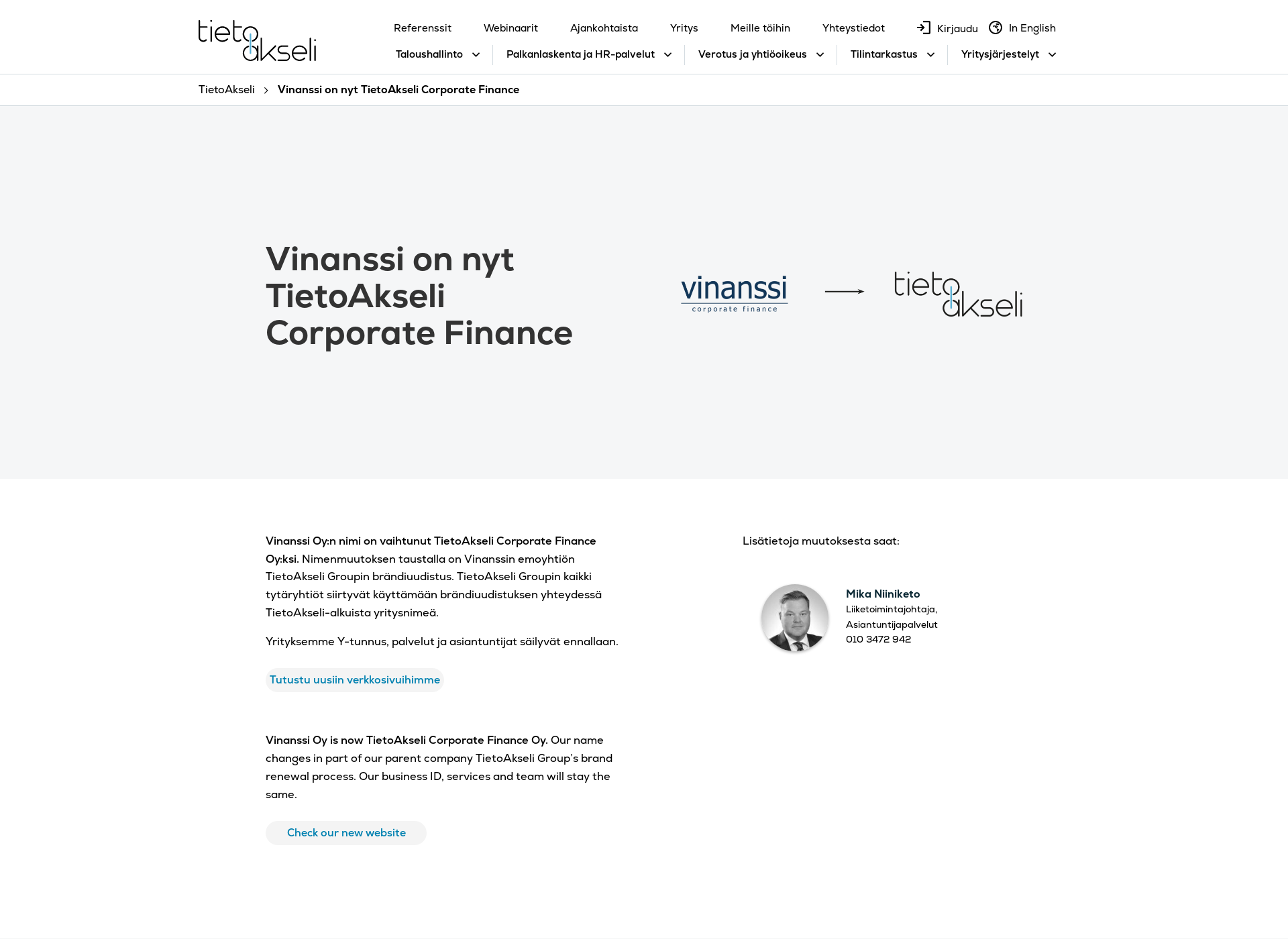 Screenshot for vinanssi.fi