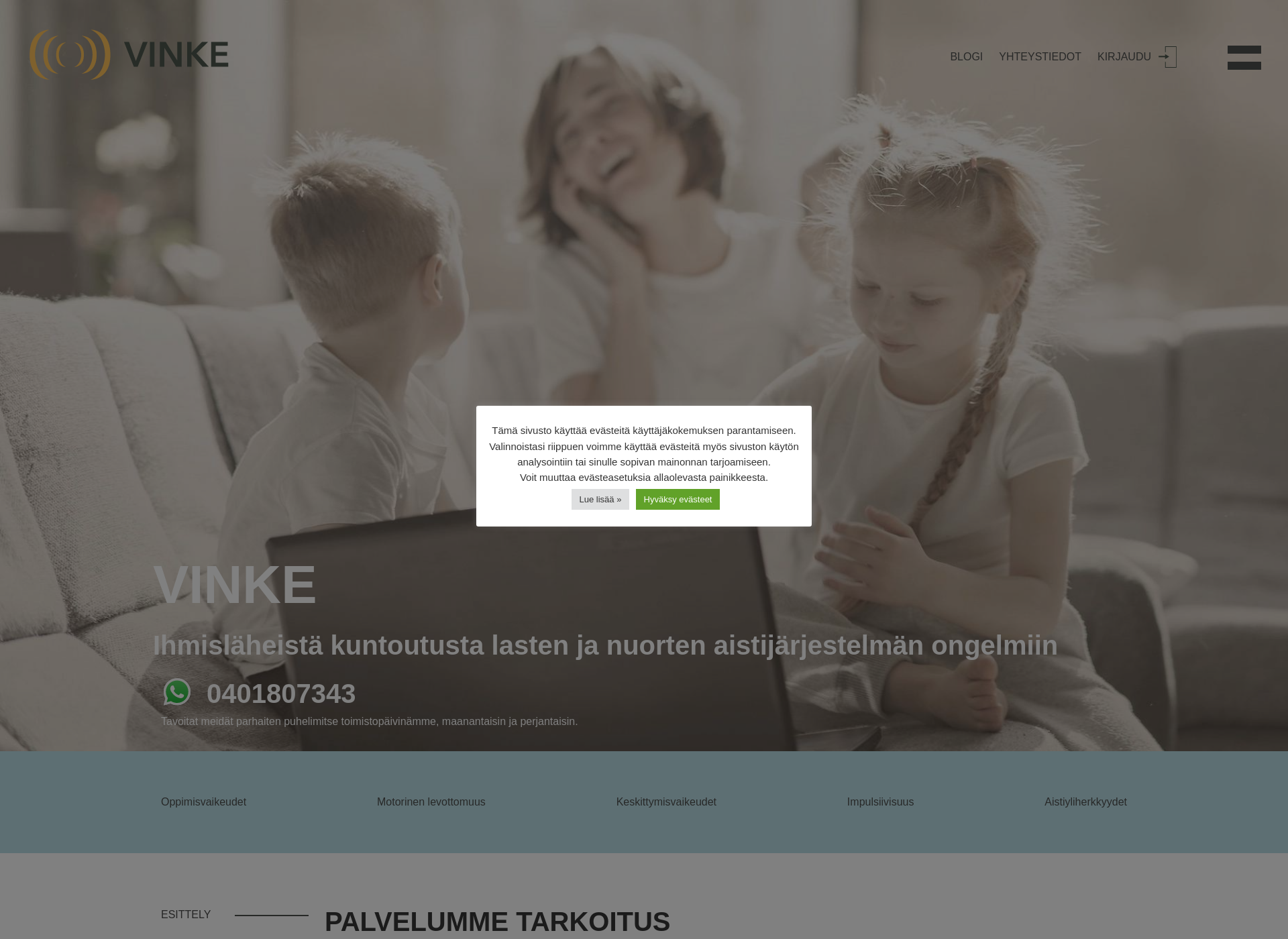 Screenshot for vinke.fi