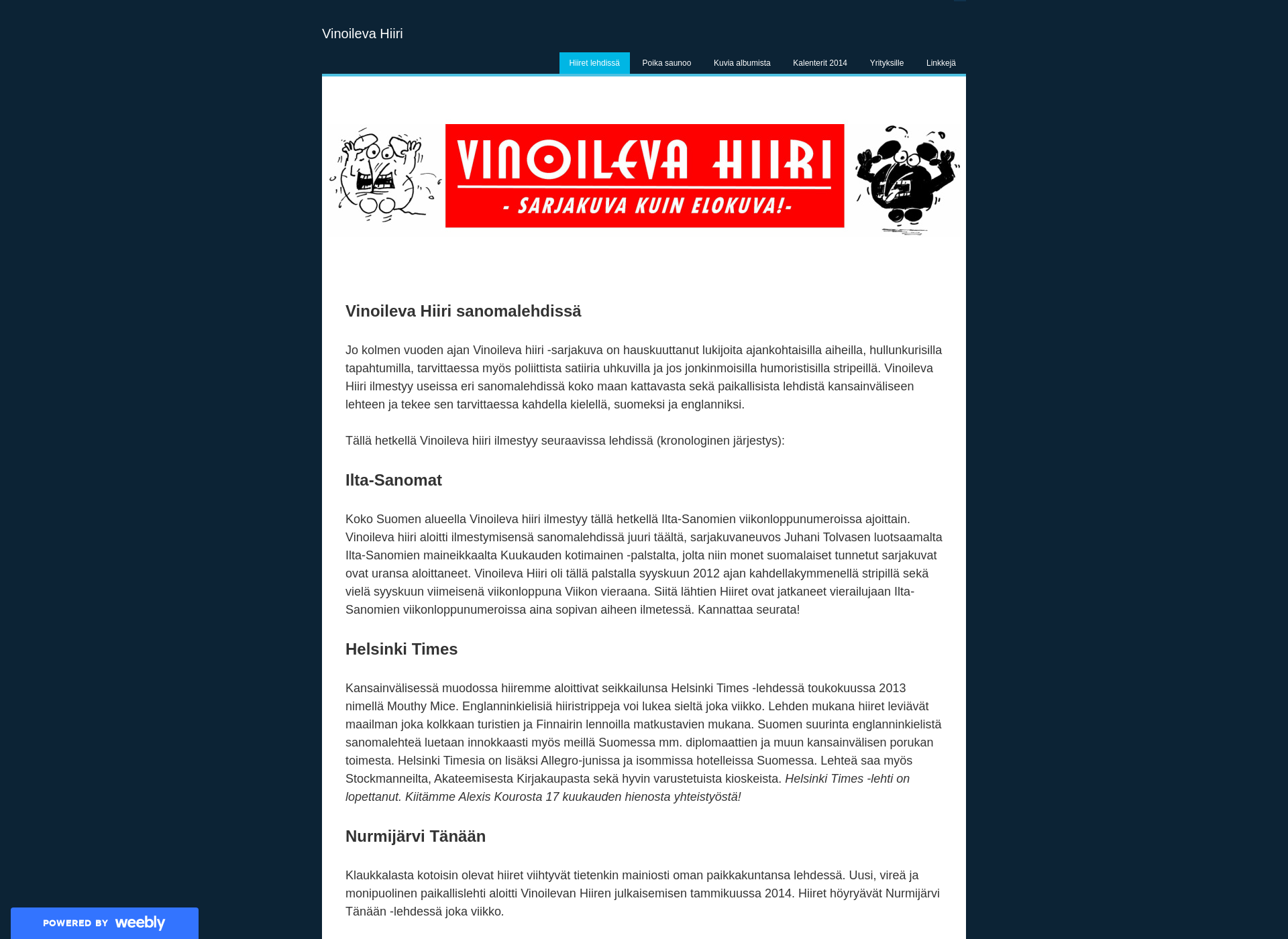 Screenshot for vinoilevahiiri.fi