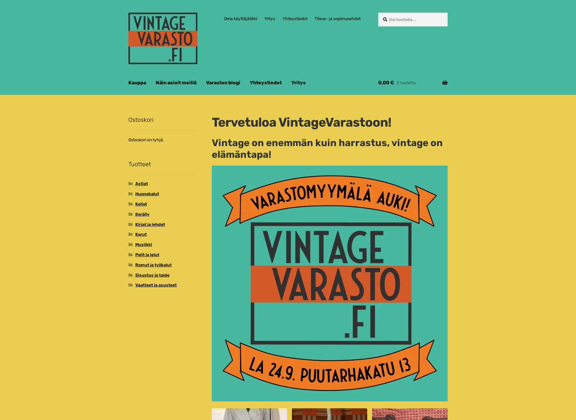 Screenshot for vintagevarasto.fi