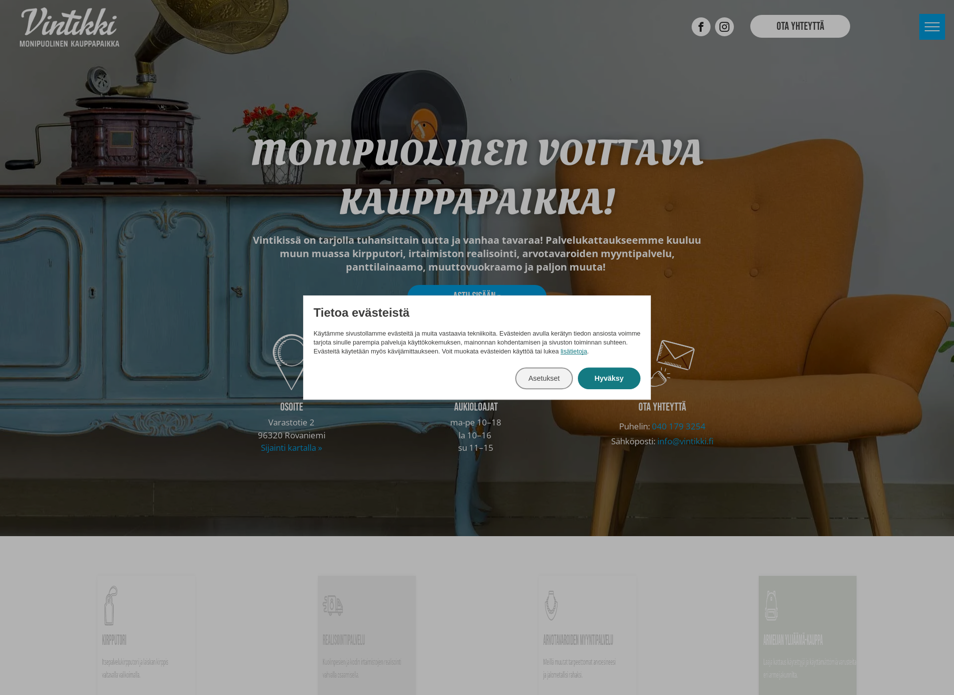 Screenshot for vintikki.fi