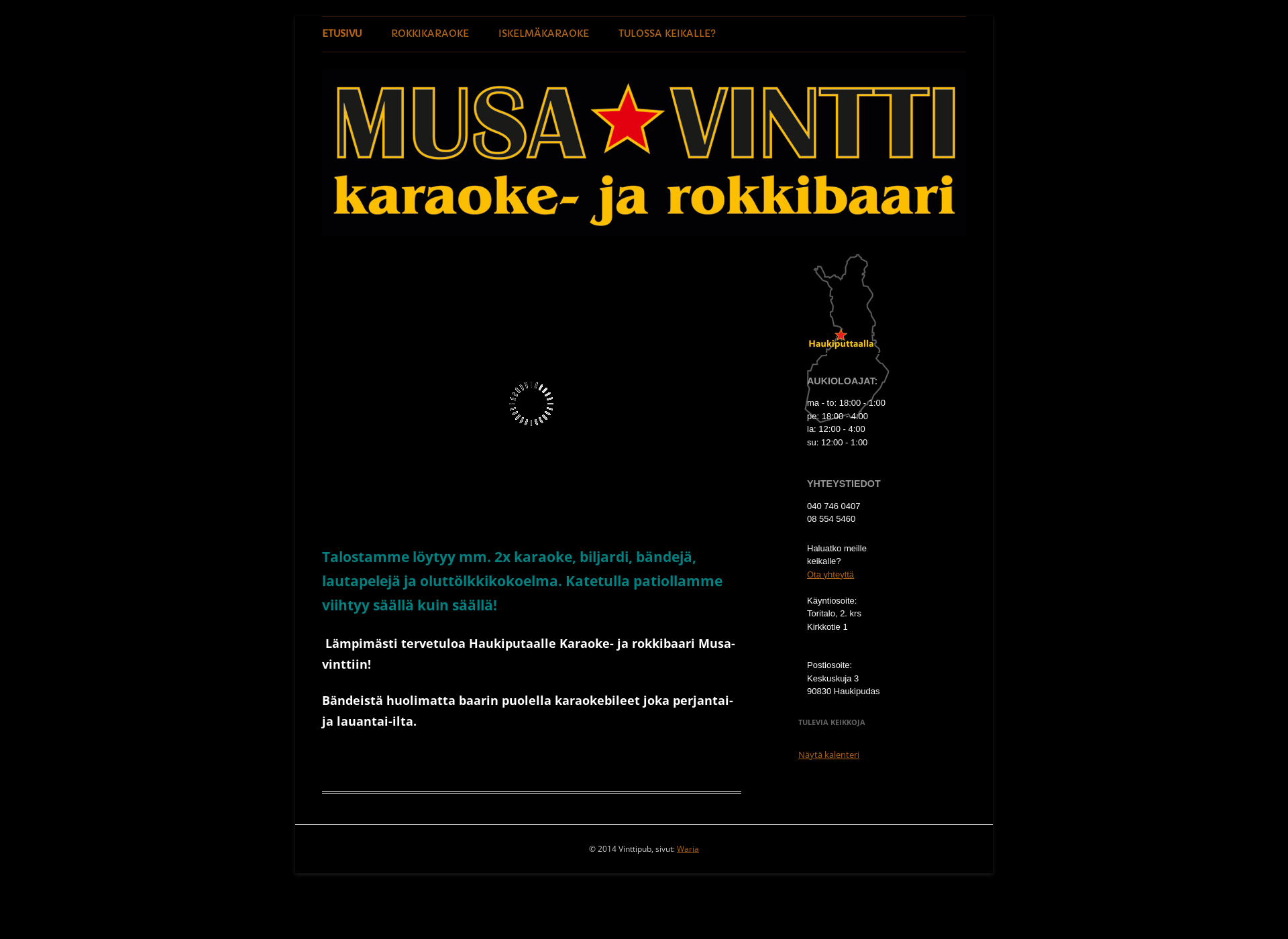Skärmdump för vinttipub.fi