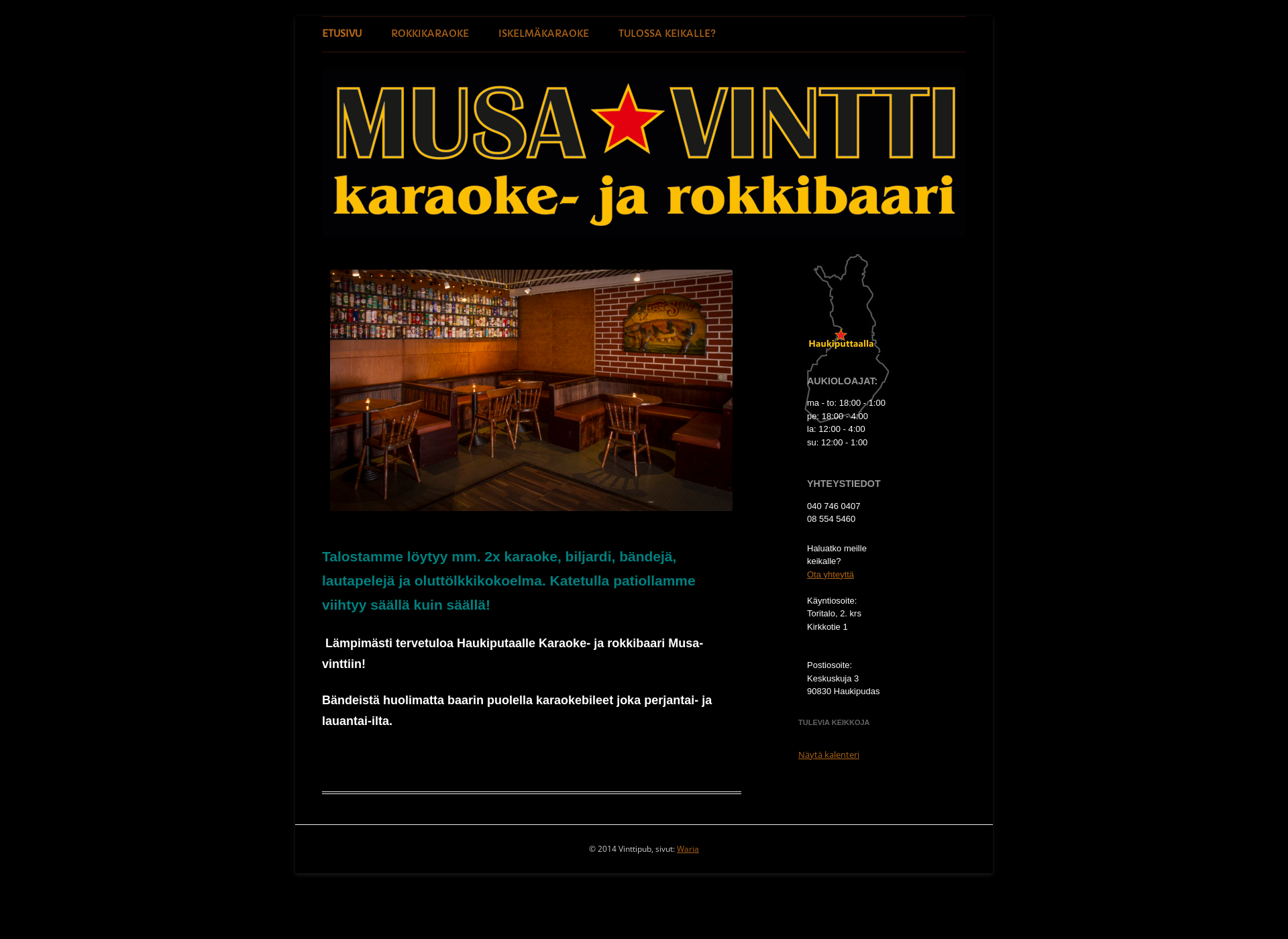 Skärmdump för vinttipubi.fi