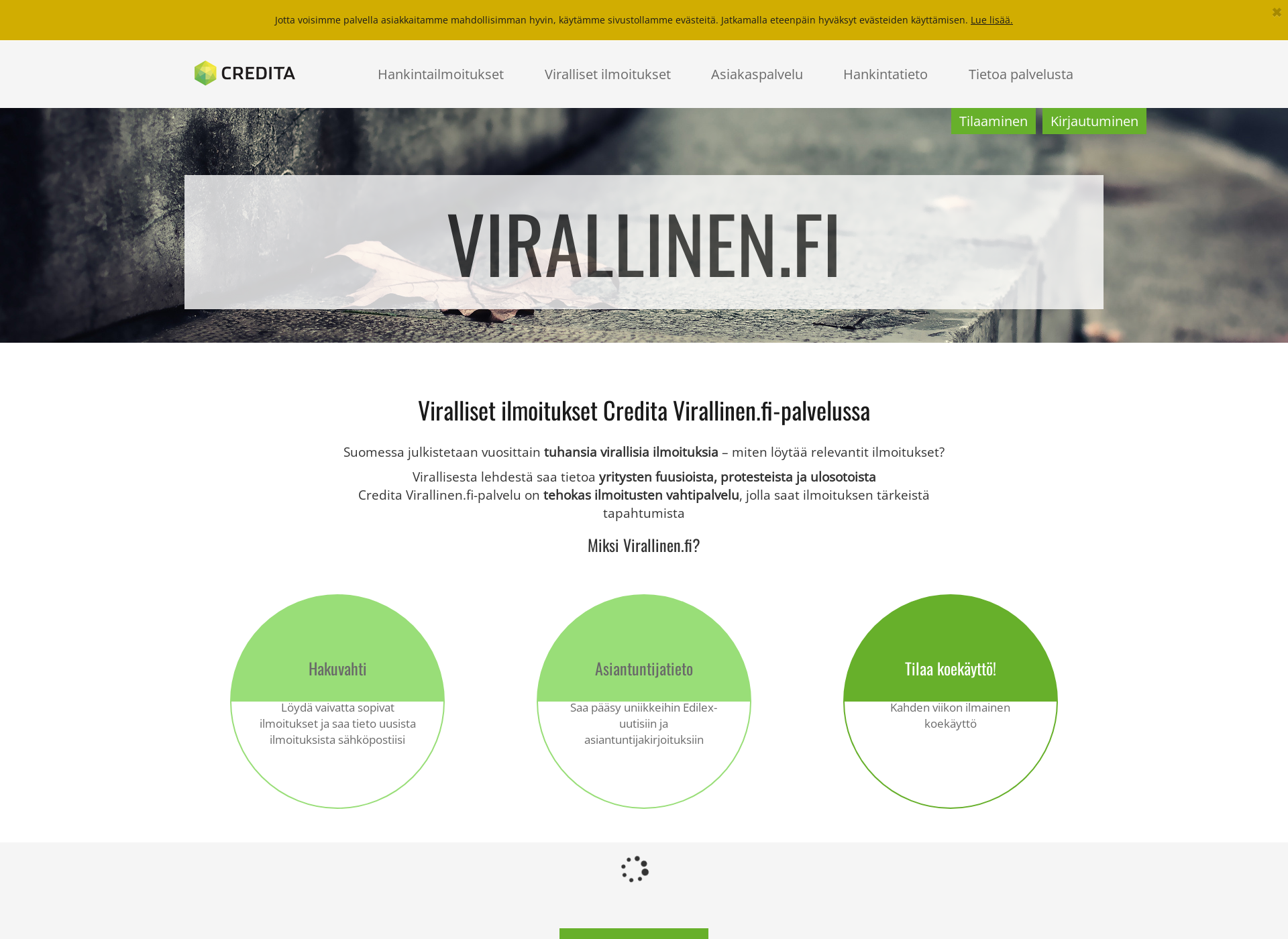 Screenshot for virallinen.fi