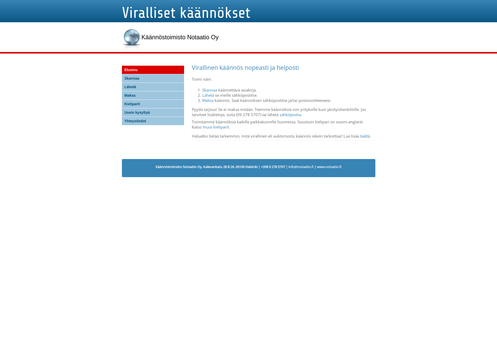 Screenshot for virallinenkäännös.fi
