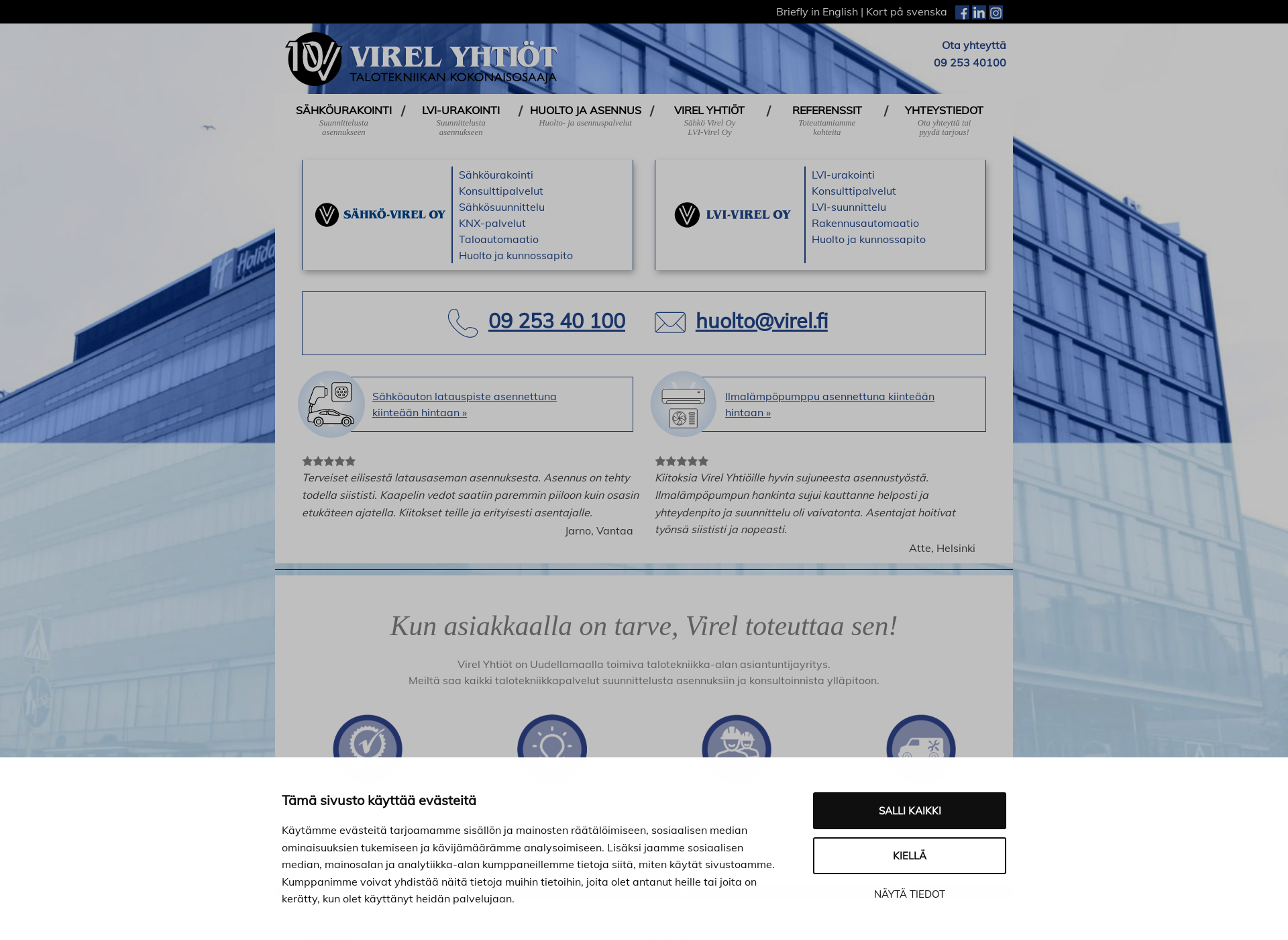 Screenshot for virel.fi