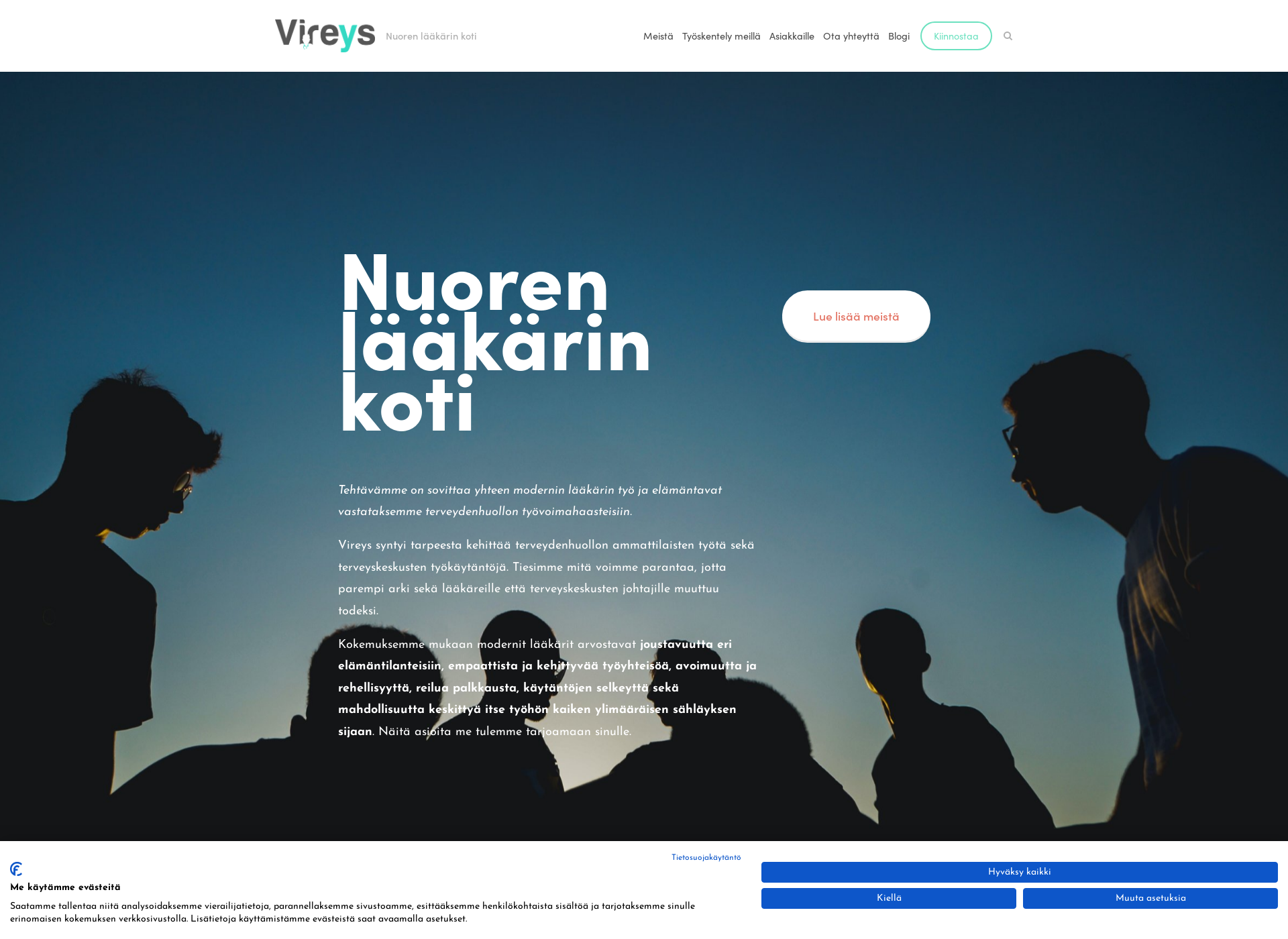 Skärmdump för vireys.fi