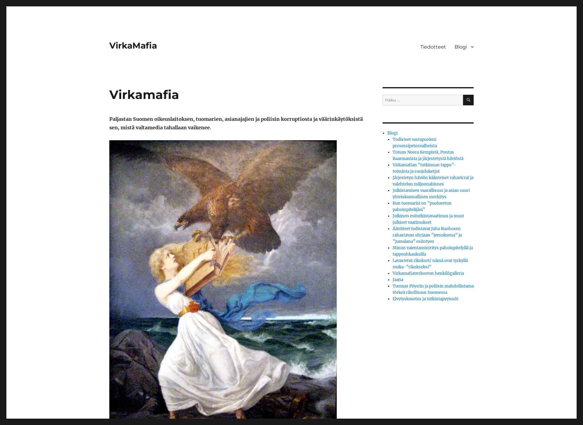 Skärmdump för virkamafia.fi