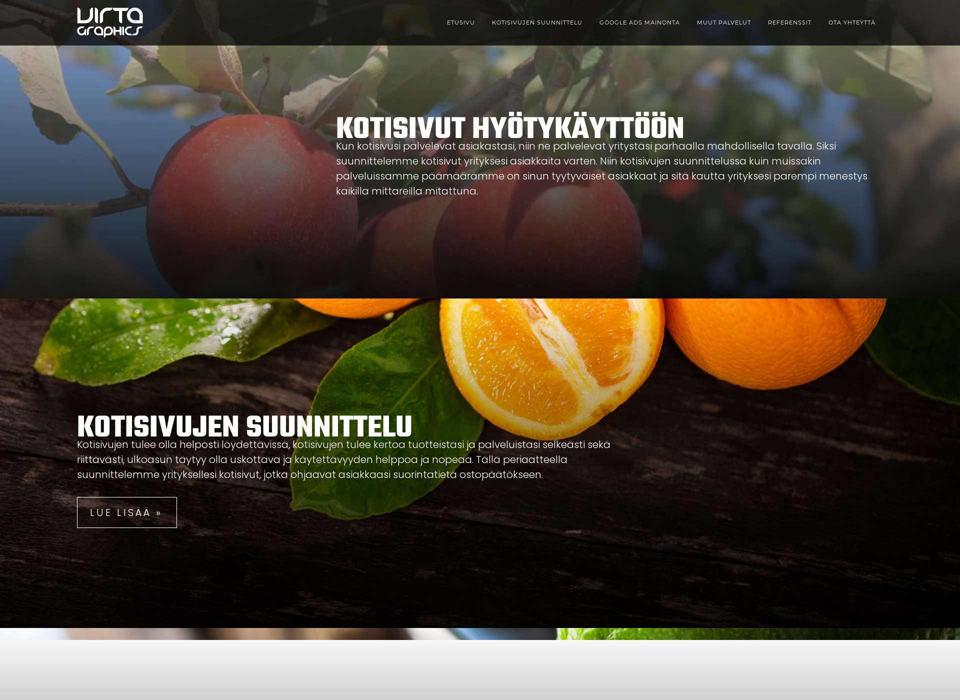 Skärmdump för virtagraphics.fi