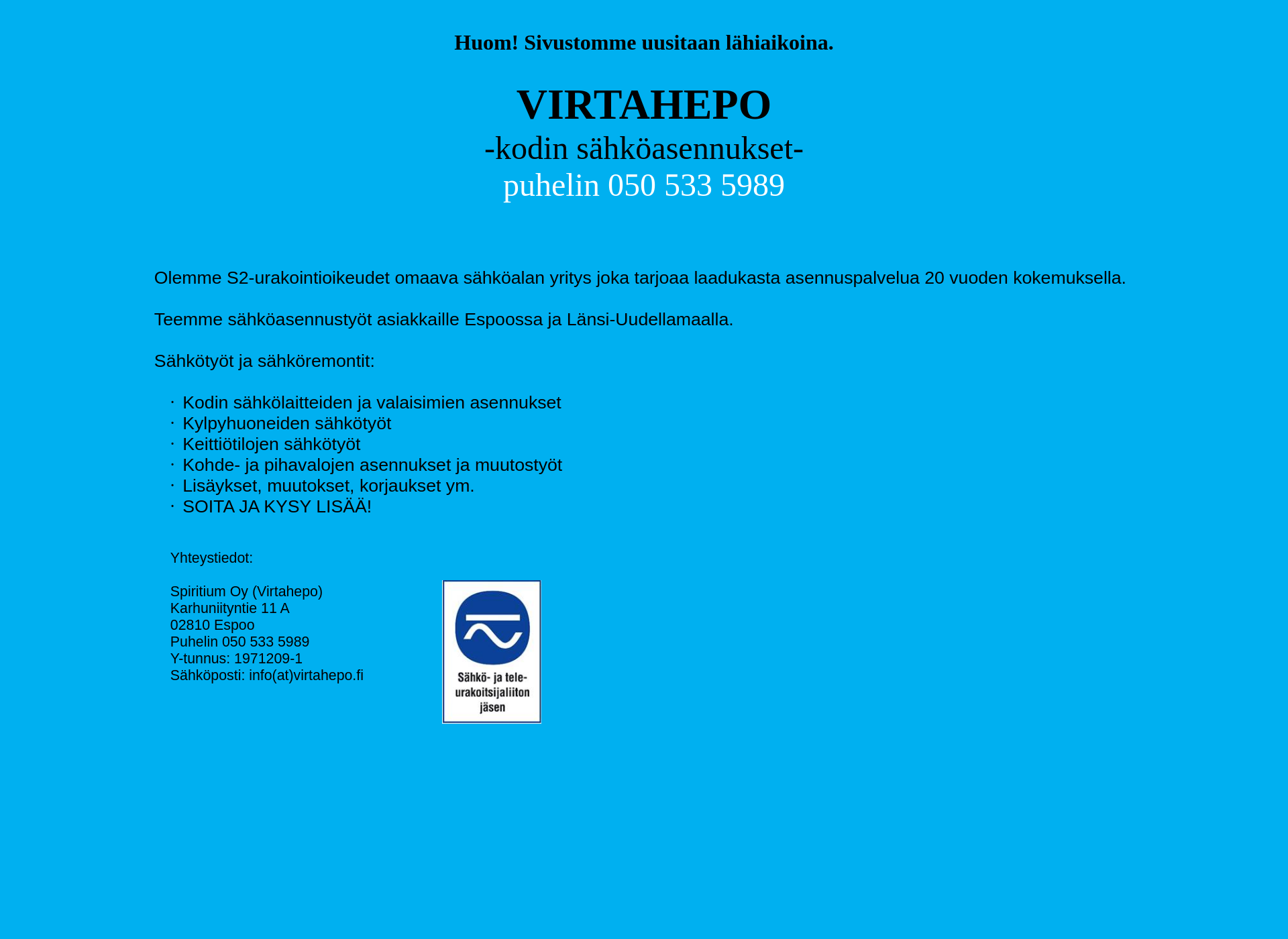 Skärmdump för virtahepo.fi