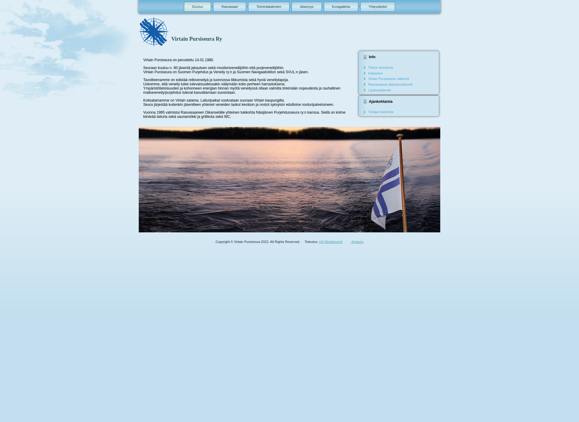 Skärmdump för virtainpursiseura.fi