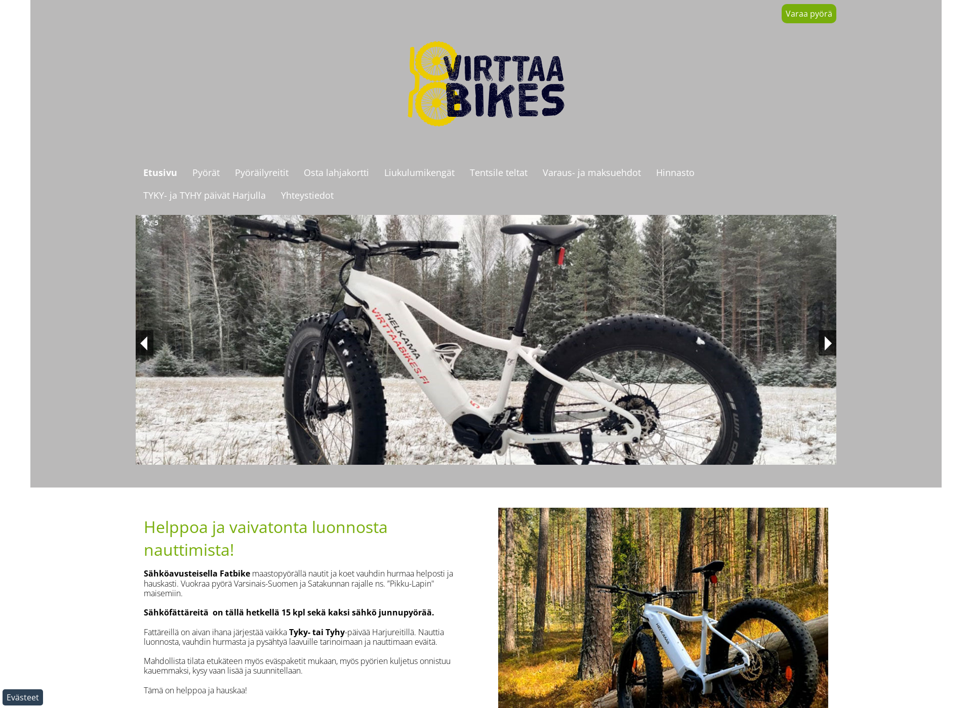 Screenshot for virttaabikes.fi