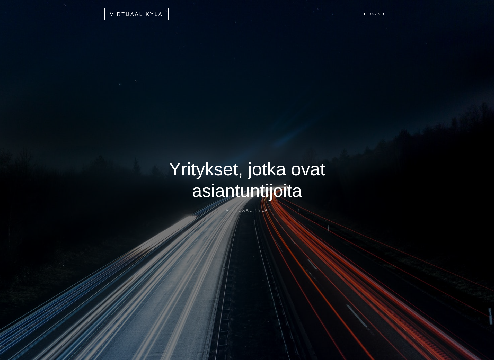 Skärmdump för virtuaalikyla.fi
