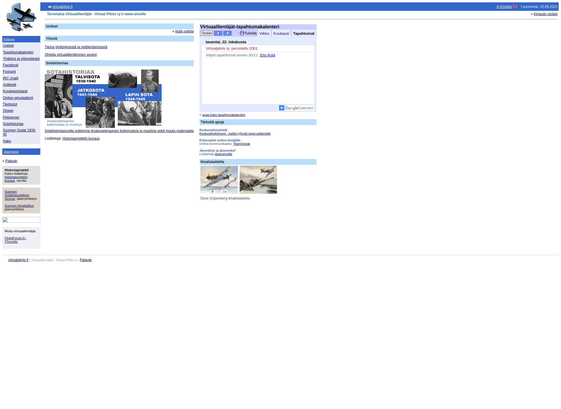 Screenshot for virtualpilots.fi