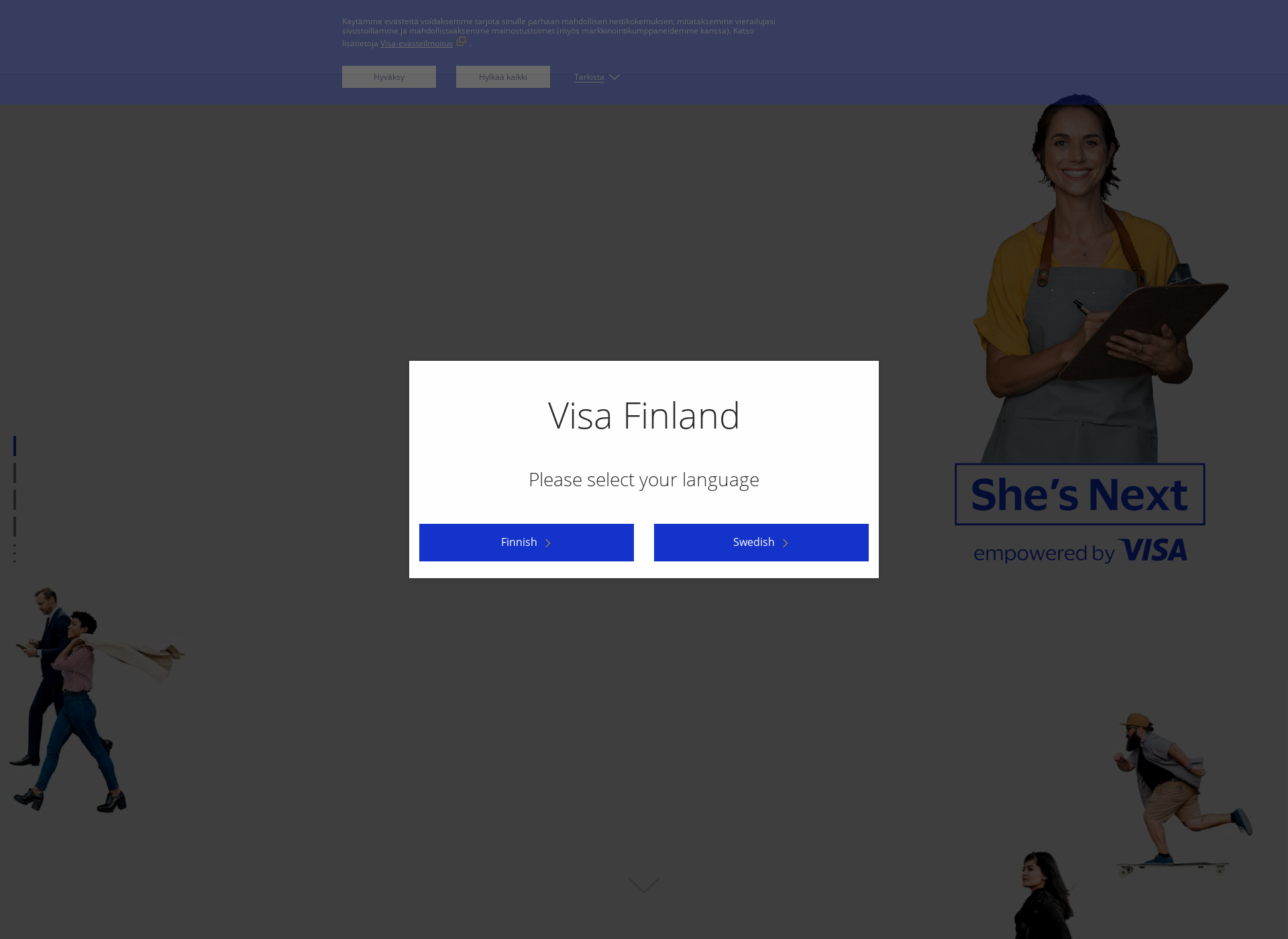 Skärmdump för visa.fi