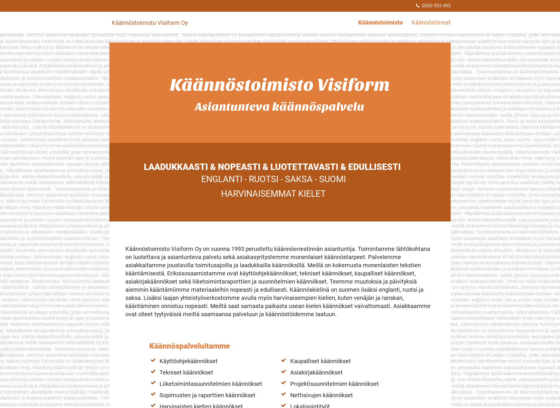 Screenshot for visiform.fi