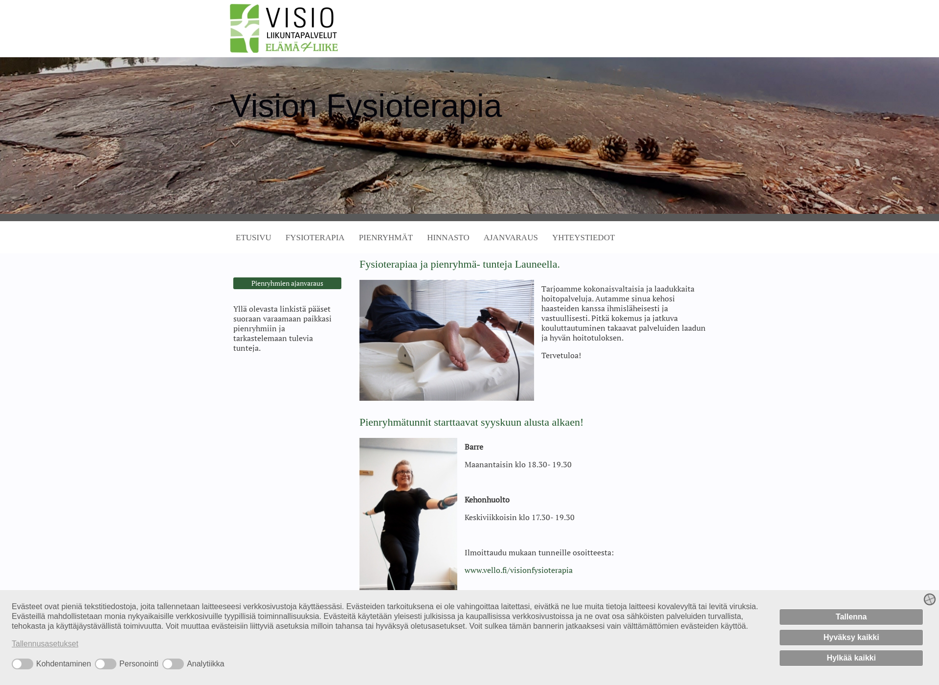 Screenshot for visioliikunta.fi