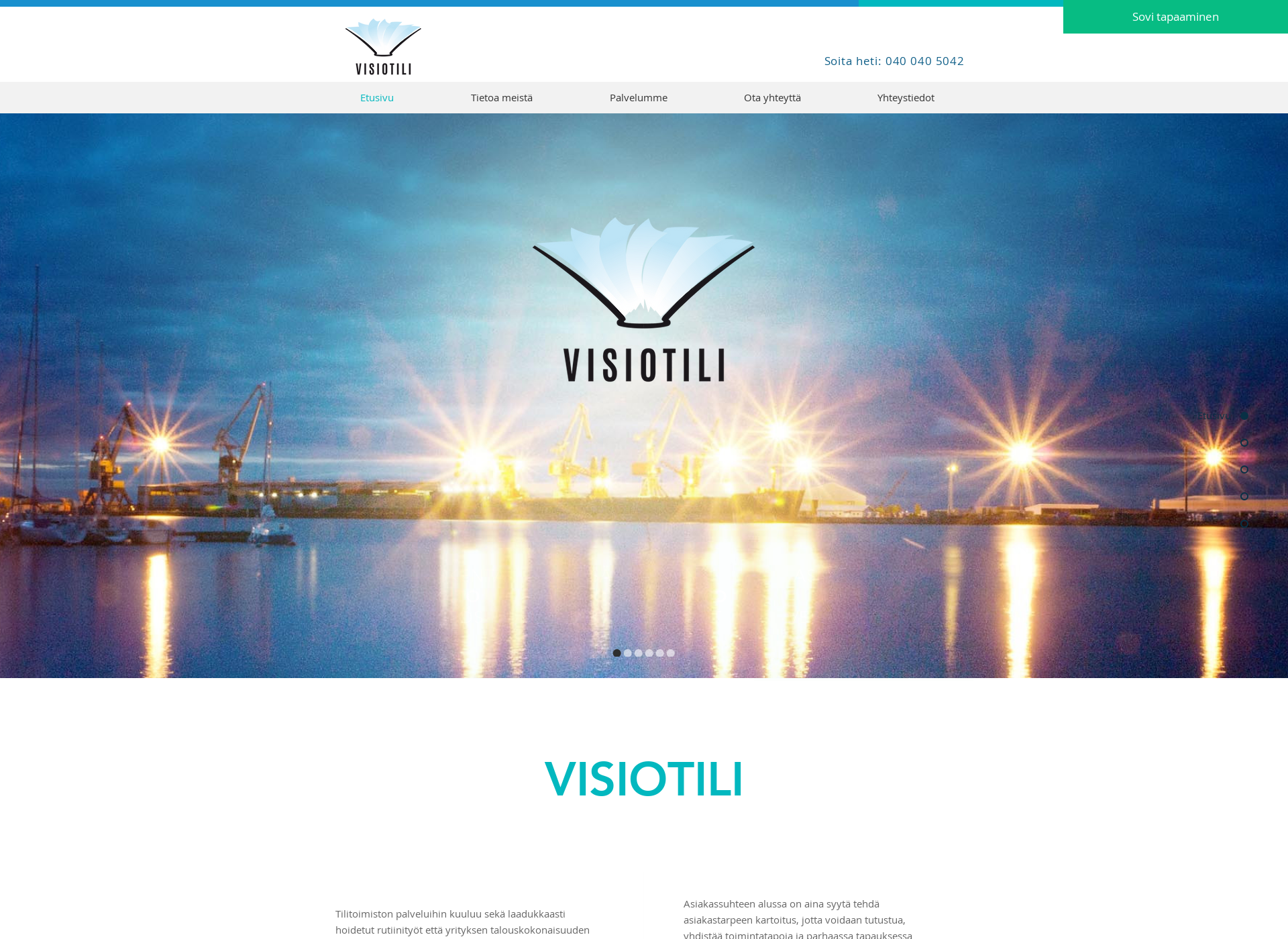 Skärmdump för visiotili.fi