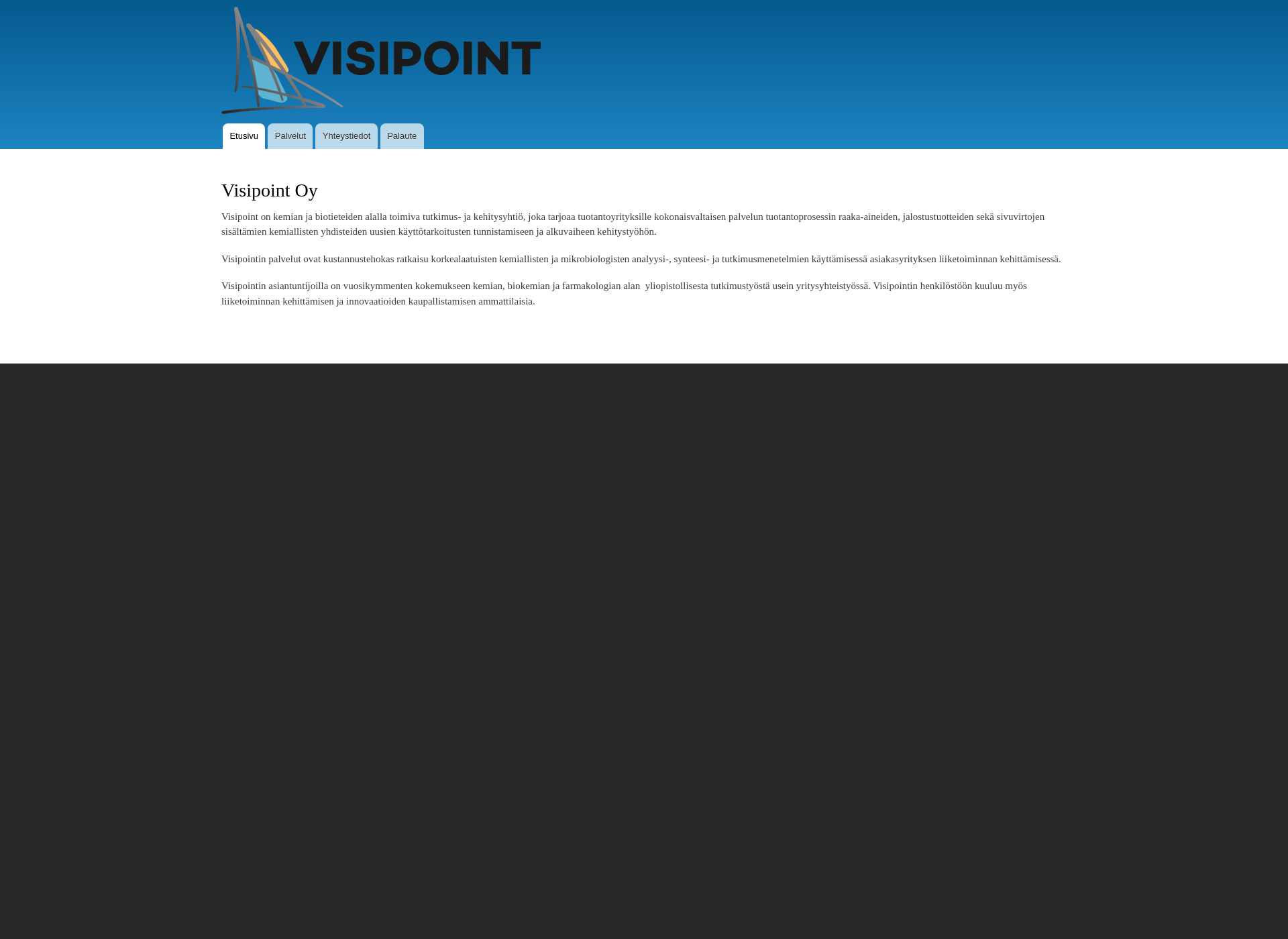 Skärmdump för visipoint.fi