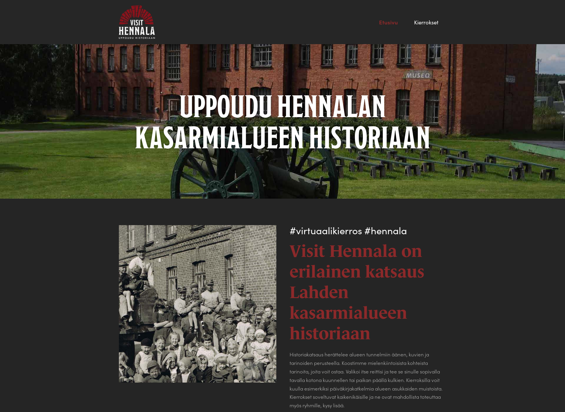 Screenshot for visithennala.fi