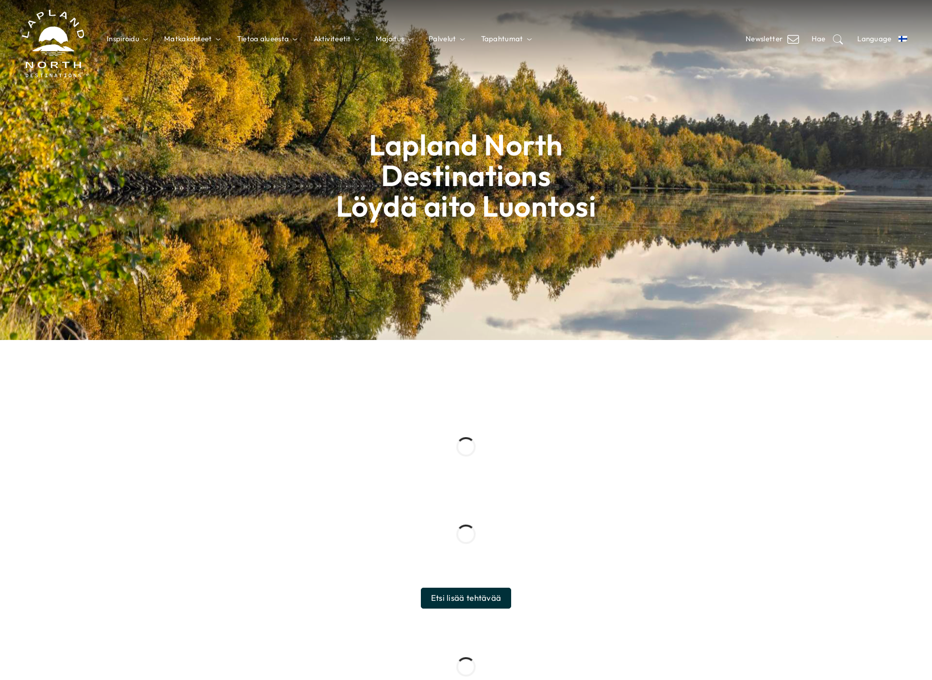 Screenshot for visitinarisaariselkä.fi