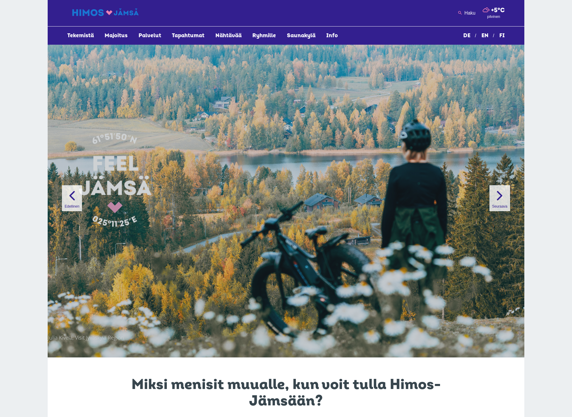 Screenshot for visitjamsa.fi