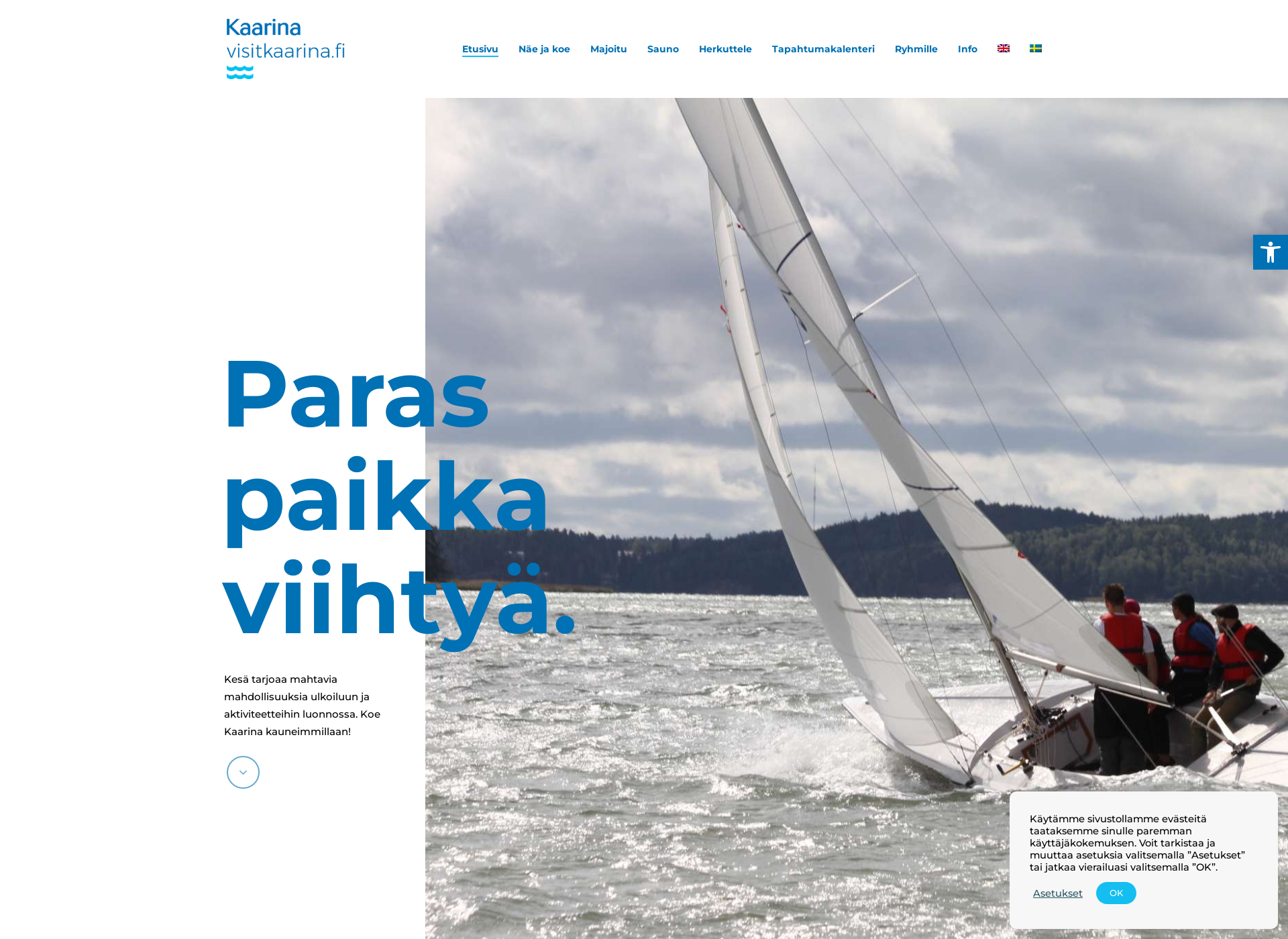 Screenshot for visitkaarina.fi