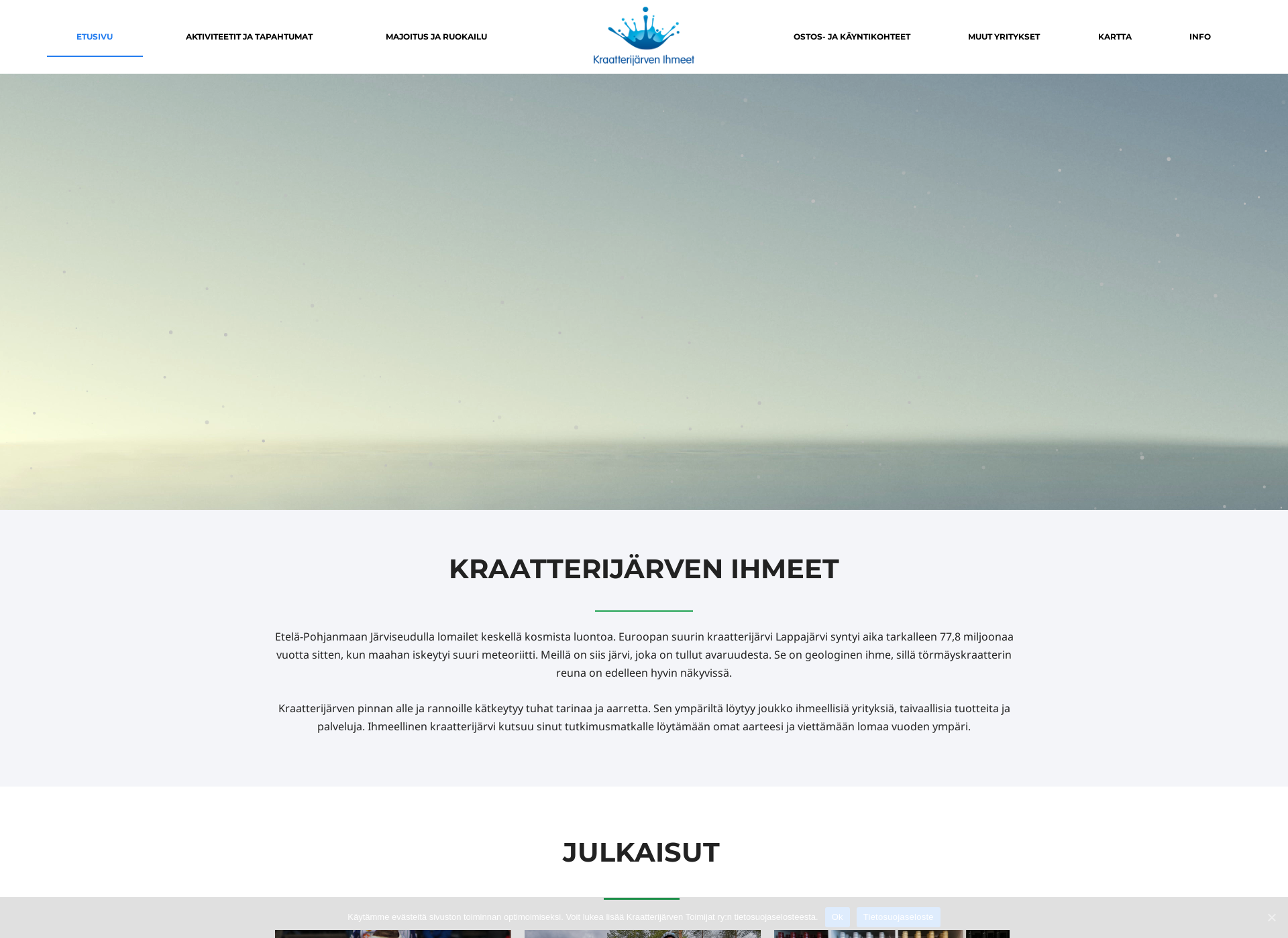Screenshot for visitkraatterijarvi.fi