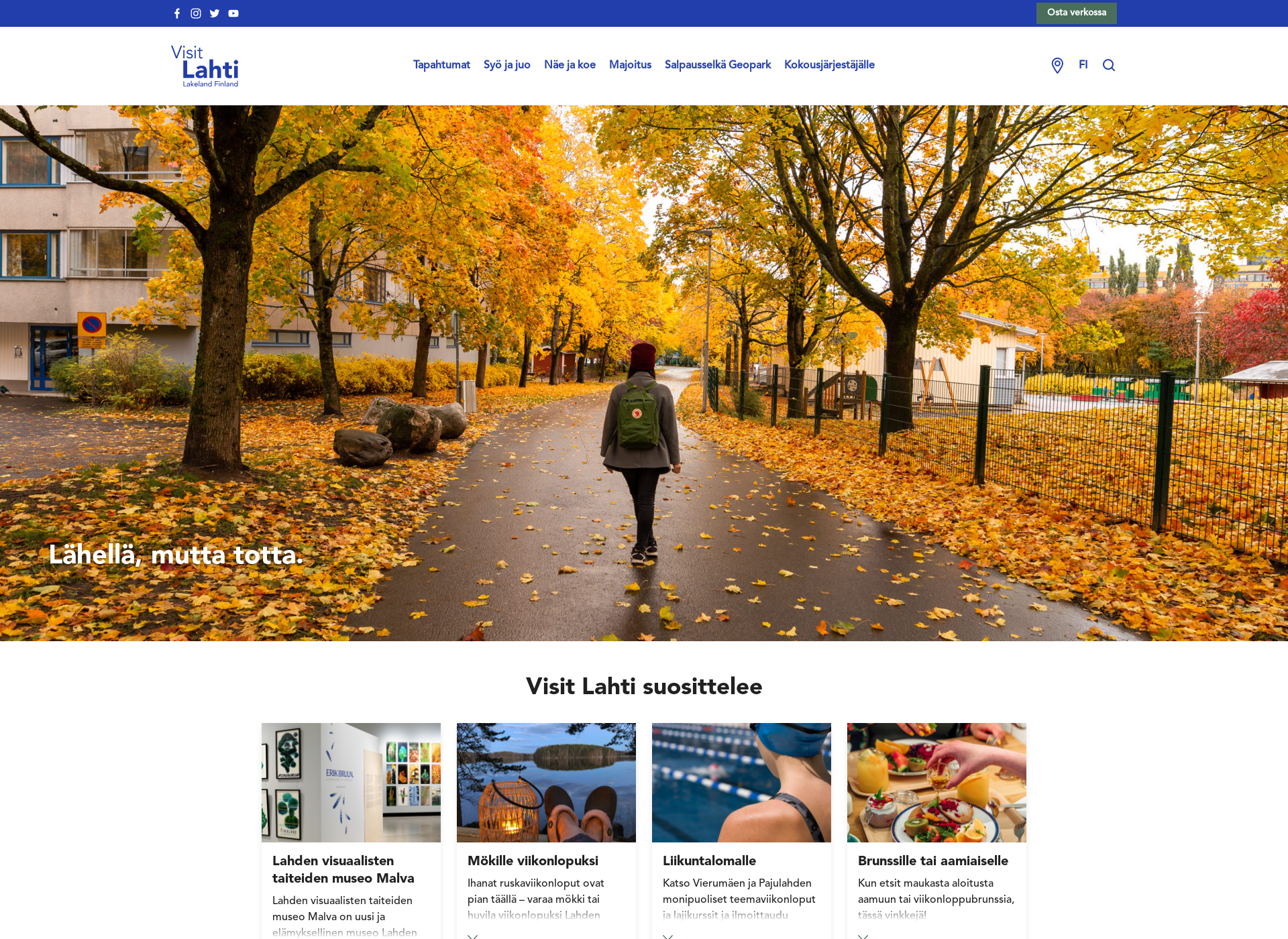 Screenshot for visitlahti.fi