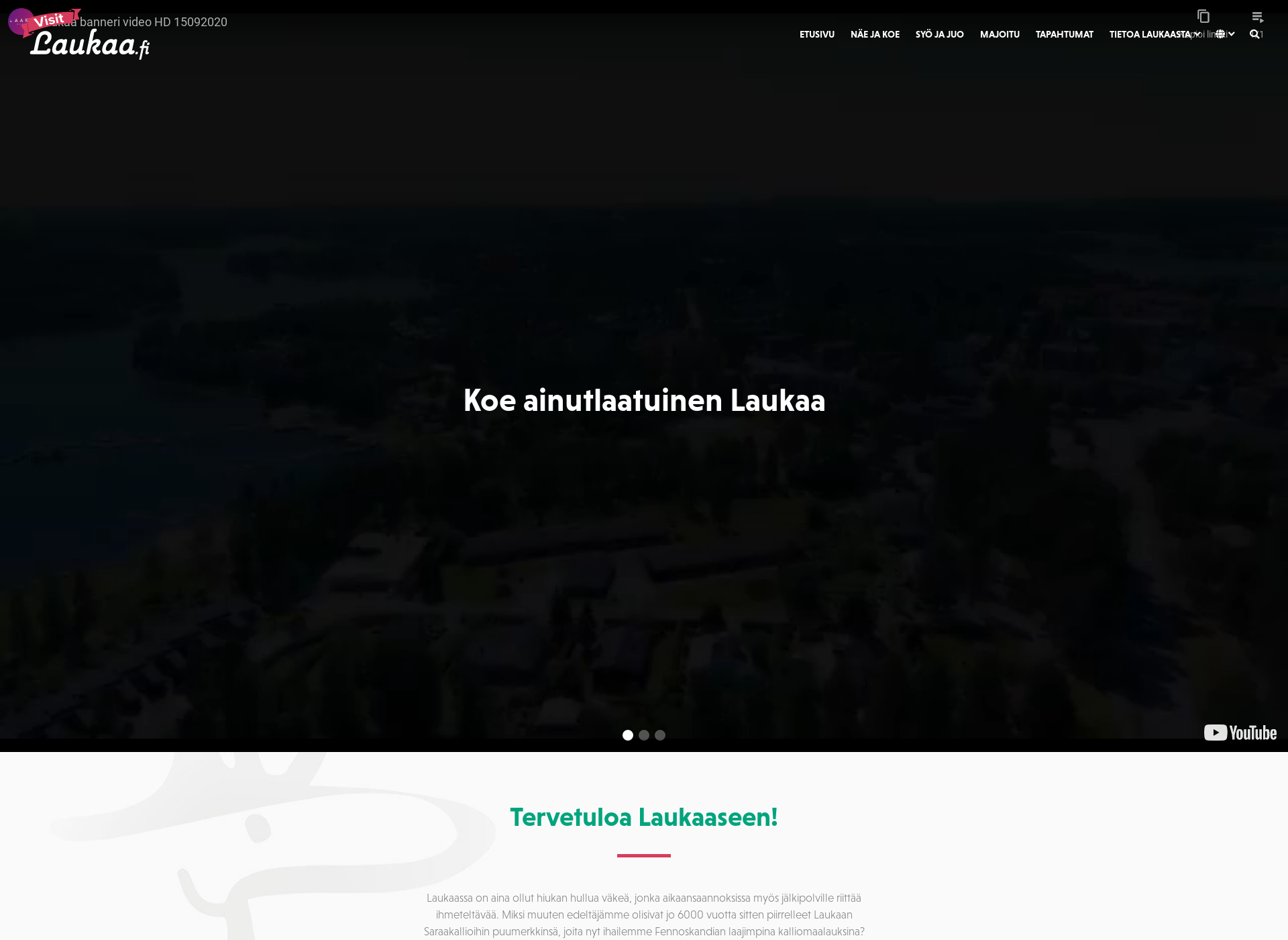Skärmdump för visitlaukaa.fi