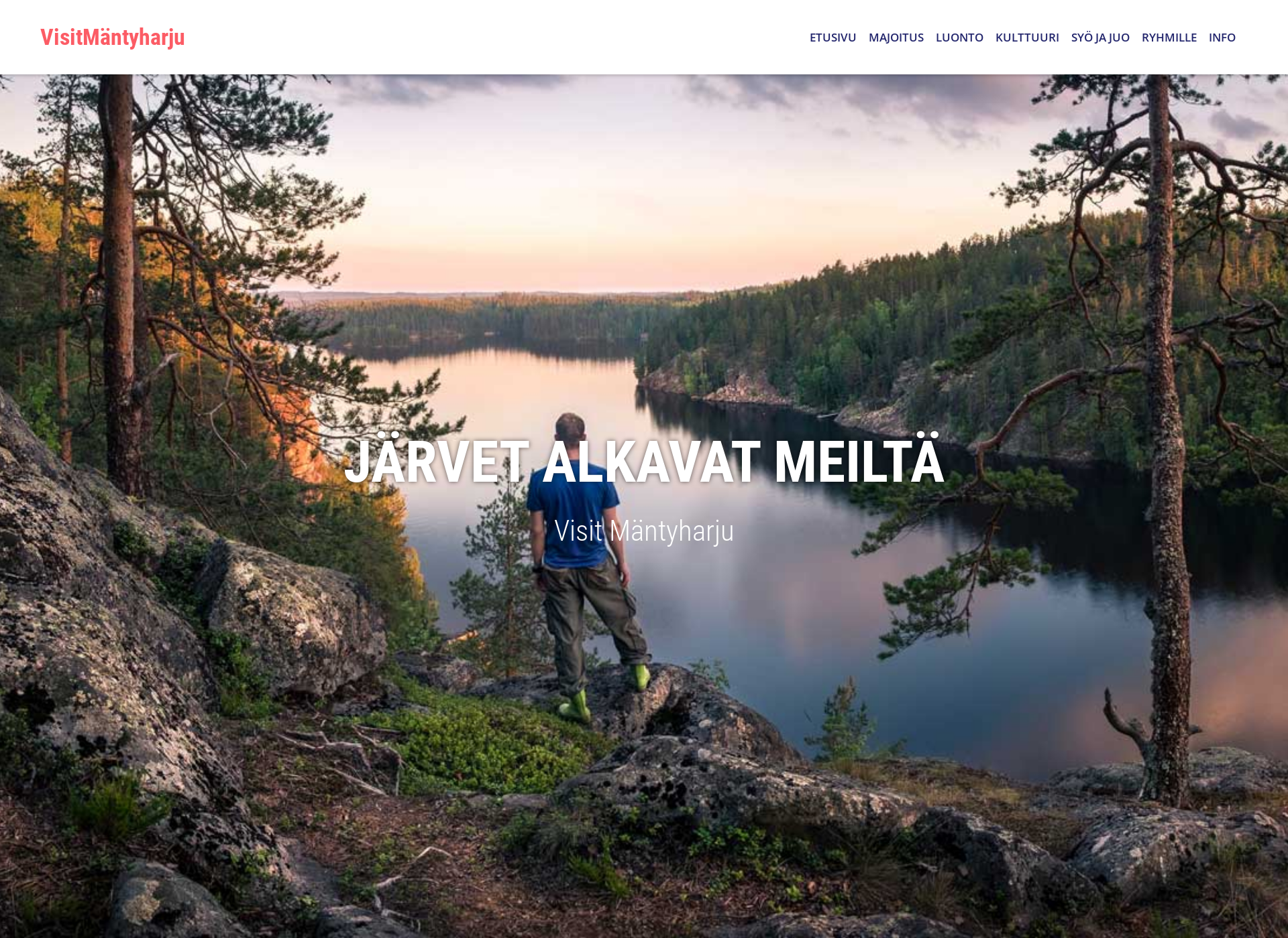 Skärmdump för visitmantyharju.fi