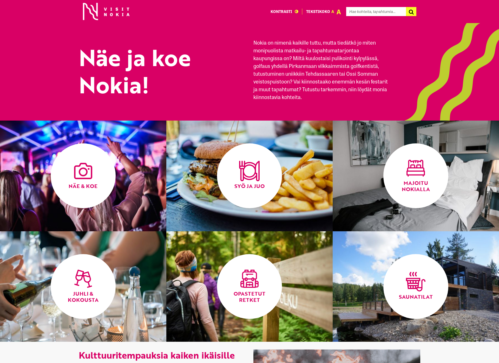 Screenshot for visitnokia.fi