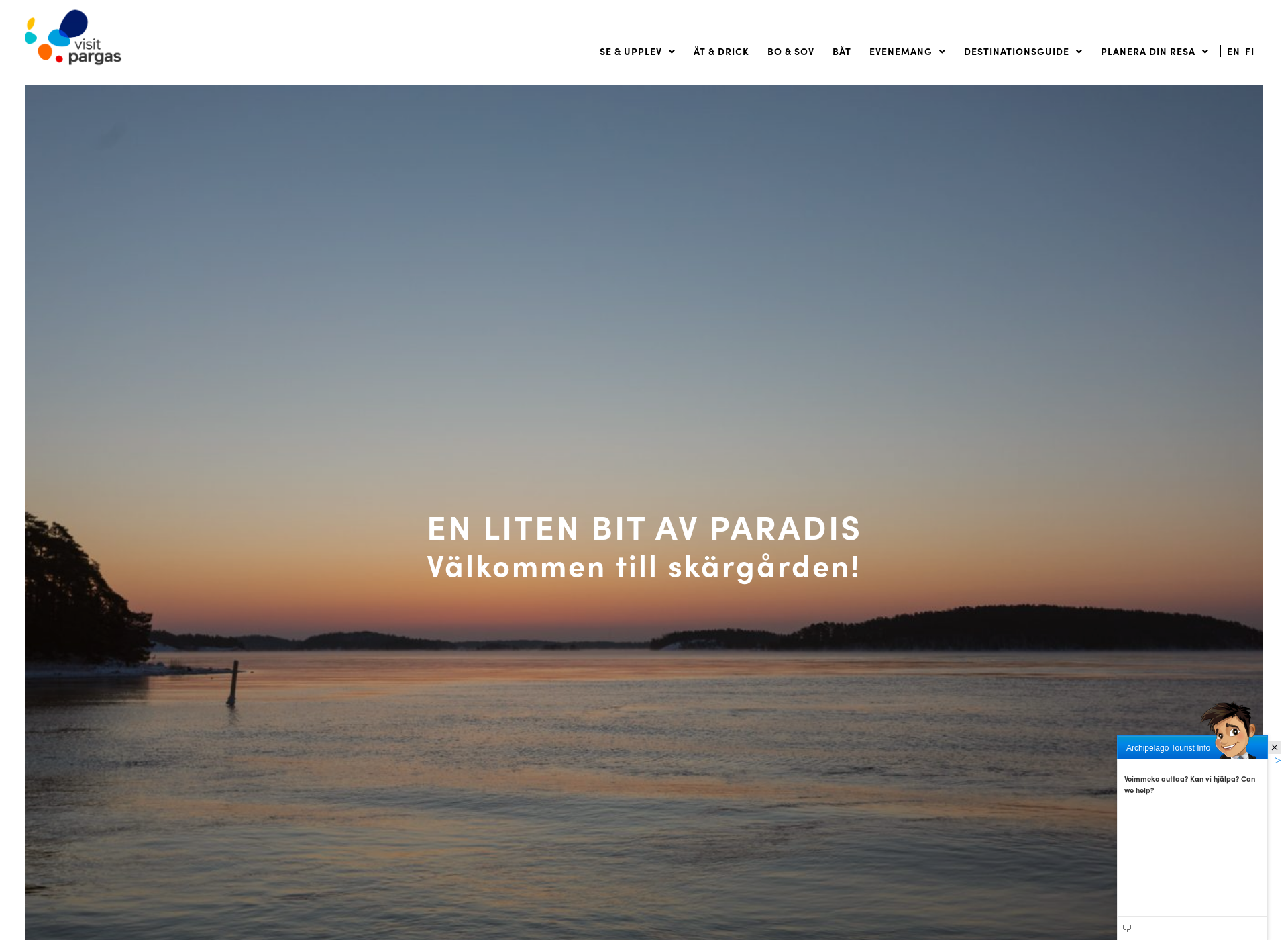Screenshot for visitskargarden.fi