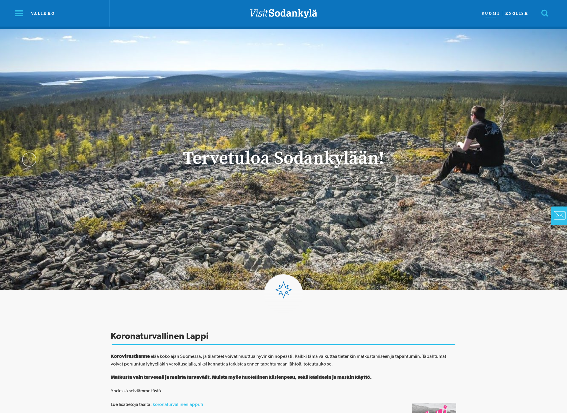 Screenshot for visitsodankyla.fi