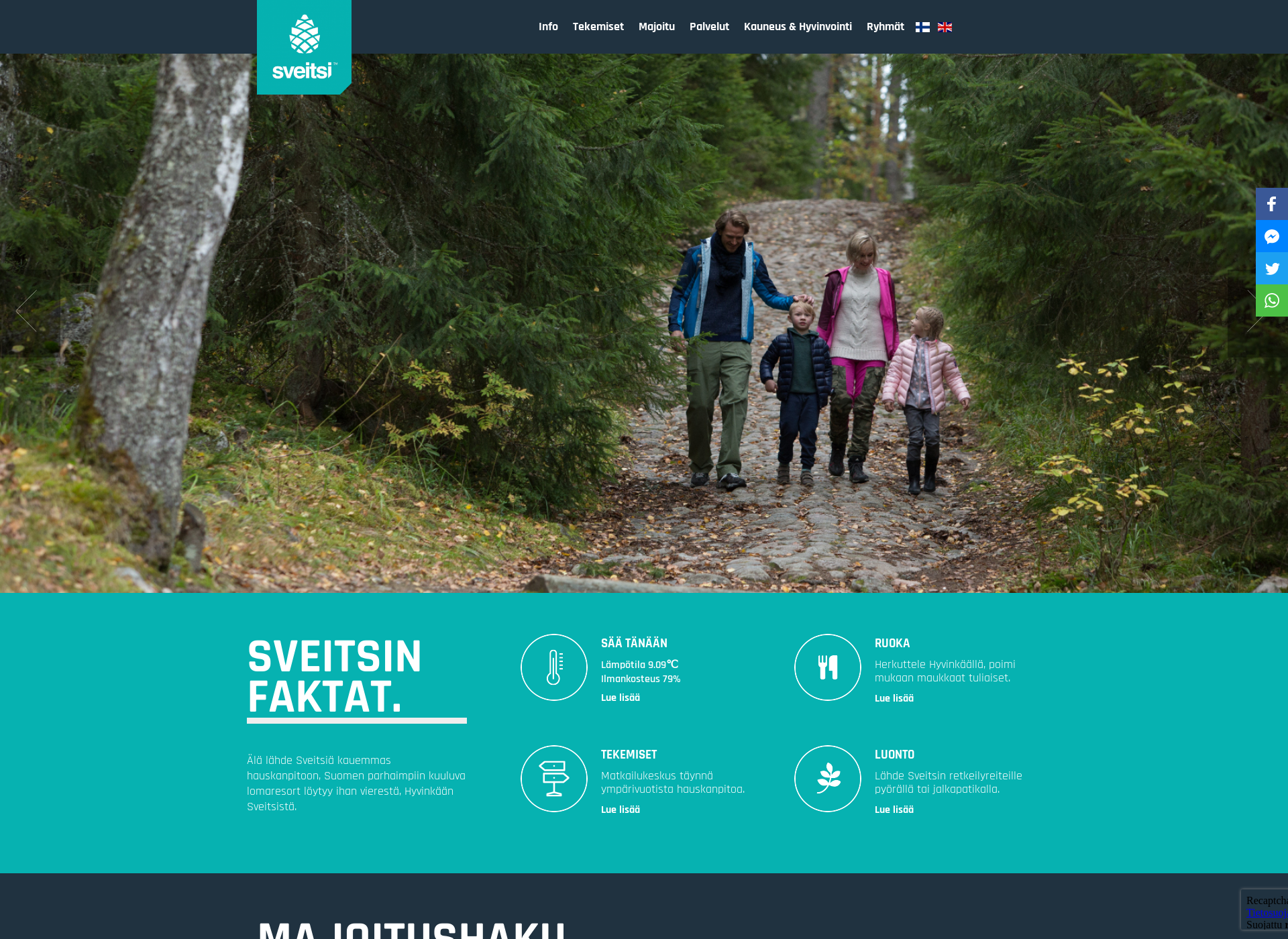 Skärmdump för visitsveitsi.fi