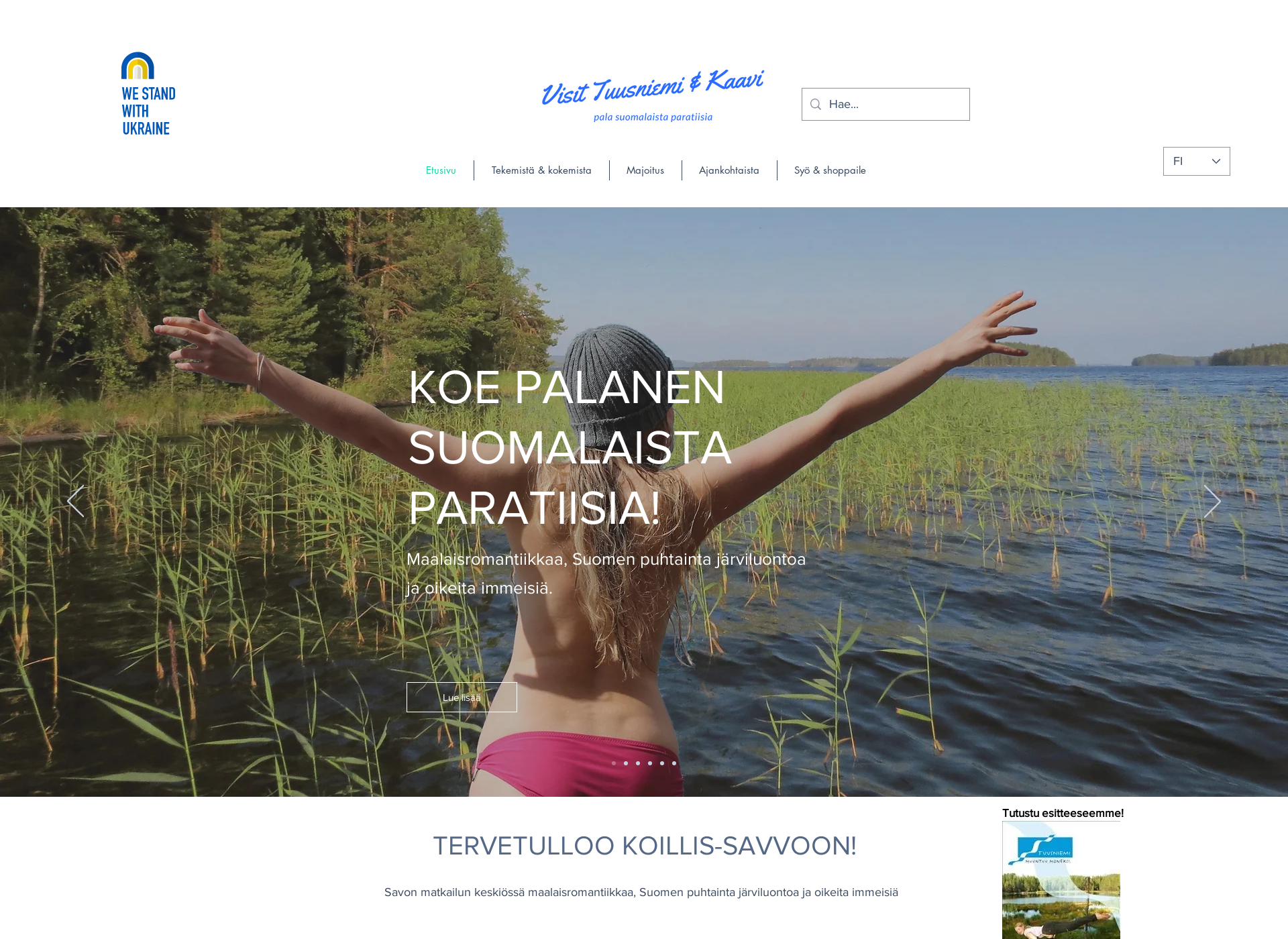 Screenshot for visittuusniemikaavi.fi