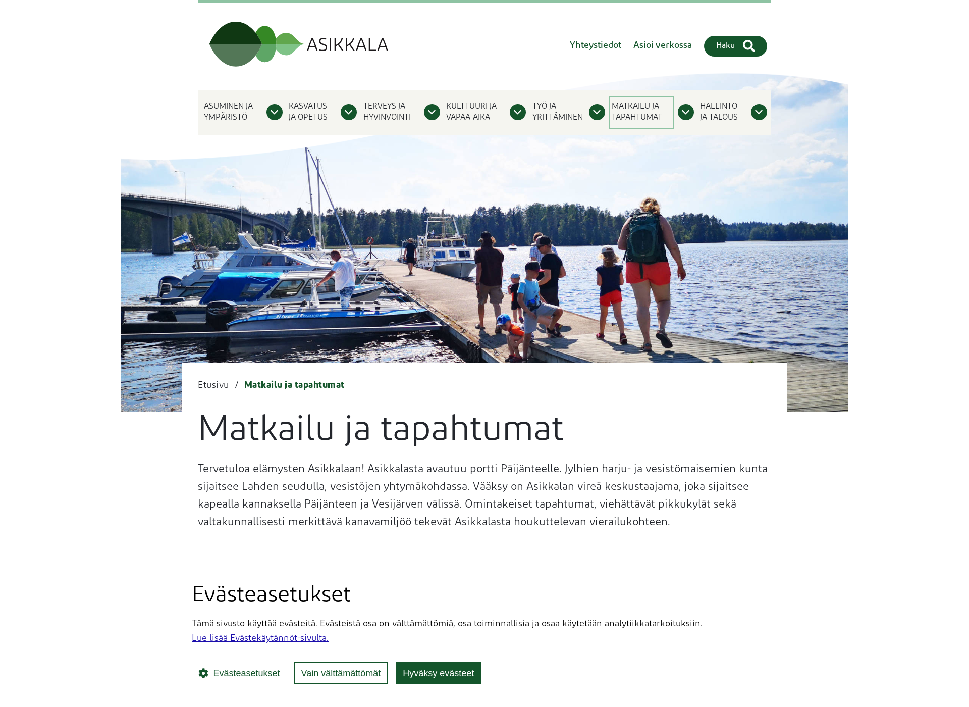 Skärmdump för visitvaaksy.fi