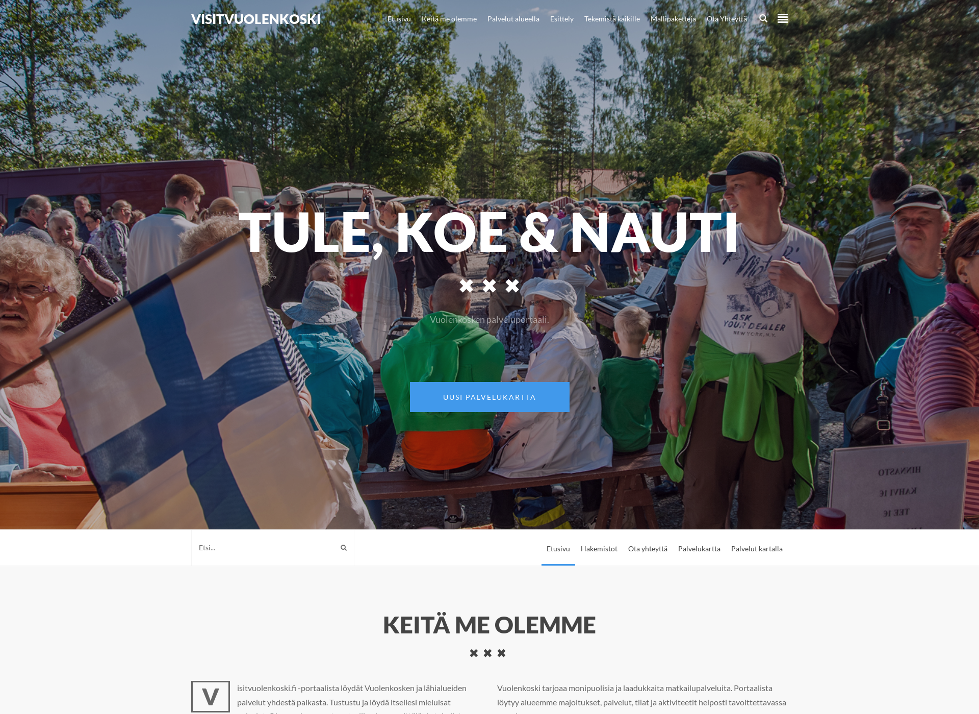 Screenshot for visitvuolenkoski.fi