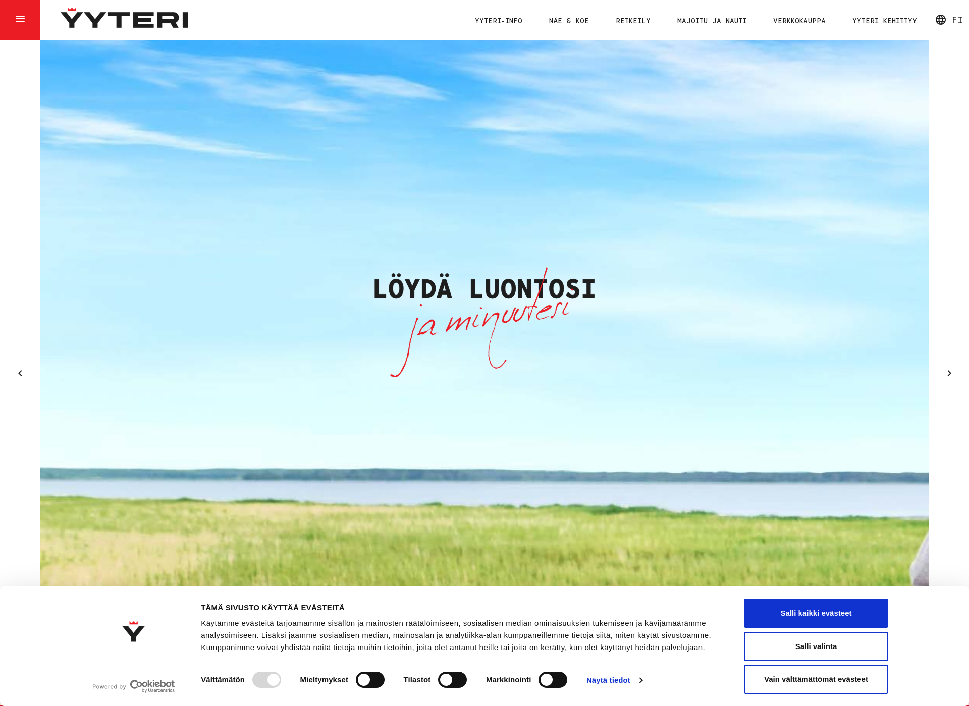 Screenshot for visityyteri.fi