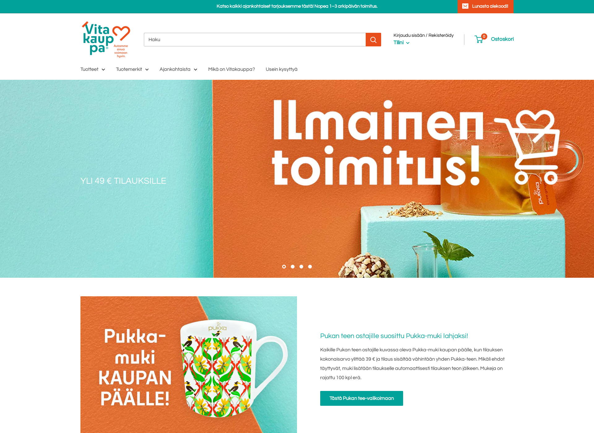 Screenshot for vitakauppa.fi