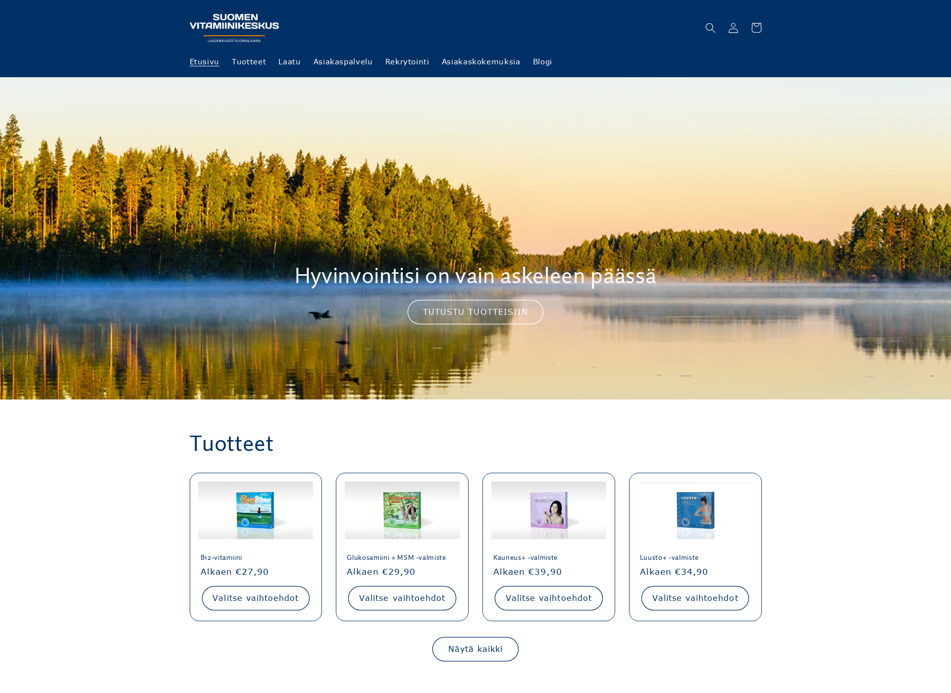 Screenshot for vitamiinikeskus.fi