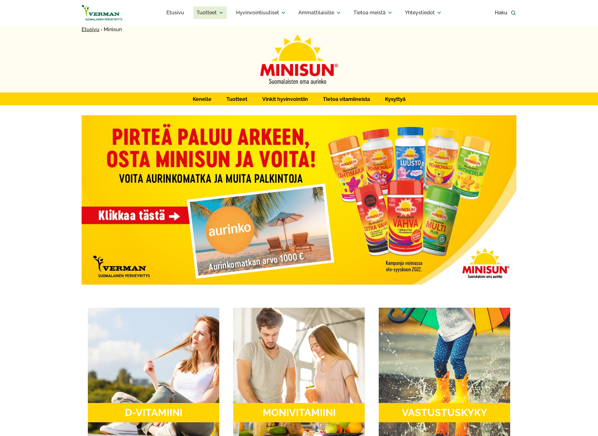Screenshot for vitamiinikone.fi