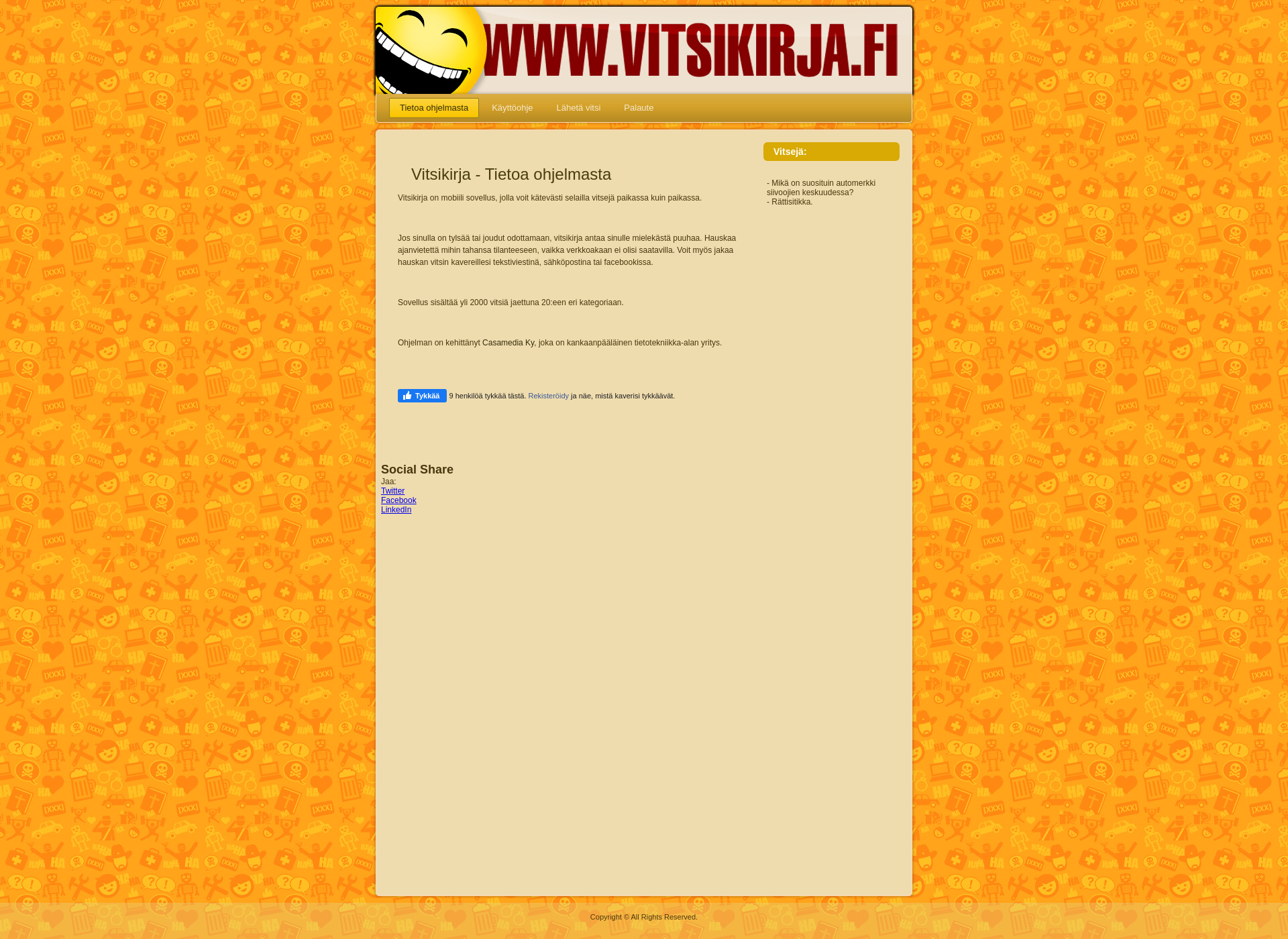 Screenshot for vitsikirja.fi