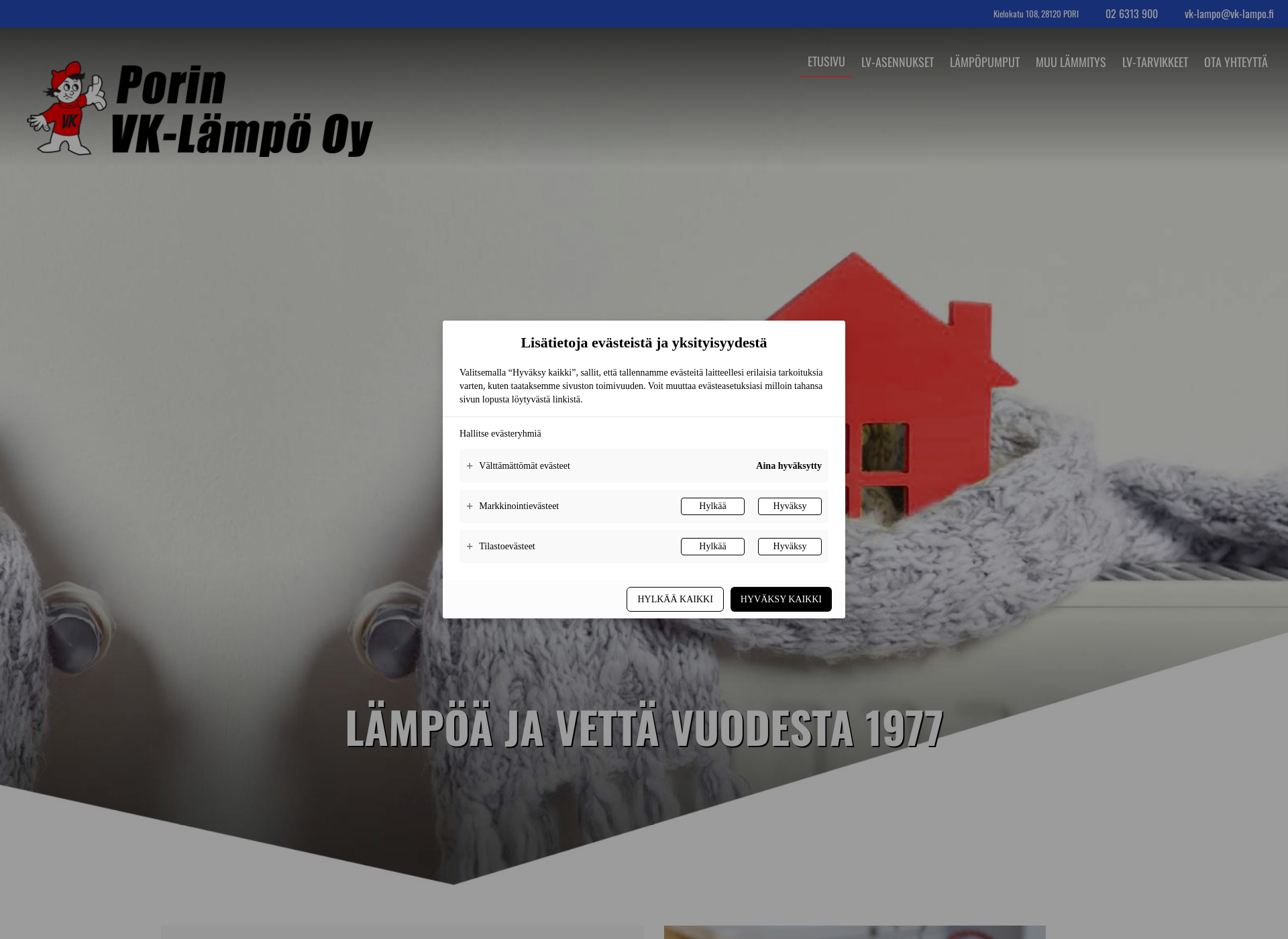 Screenshot for vk-lampo.fi