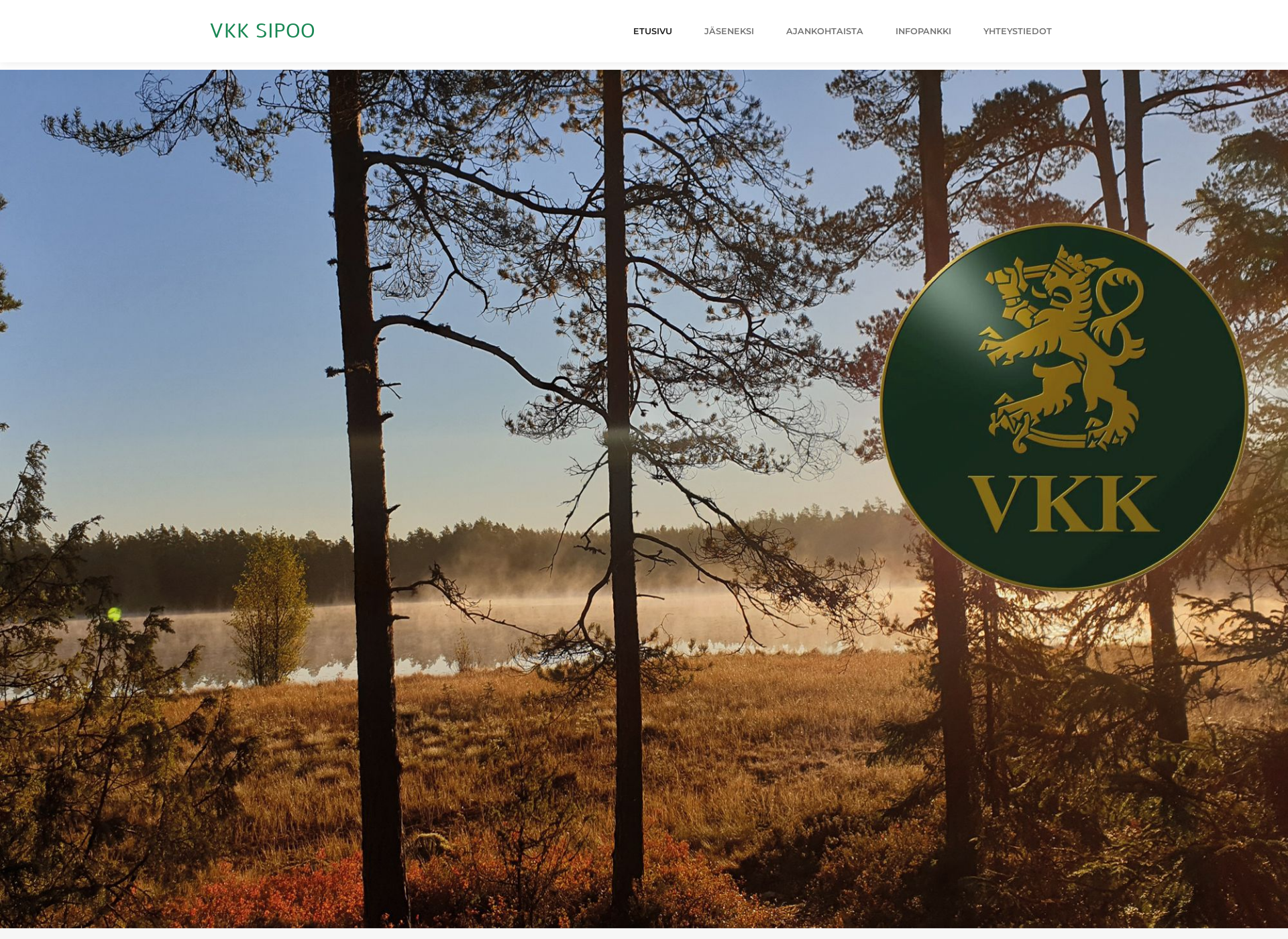 Skärmdump för vkksipoo.fi